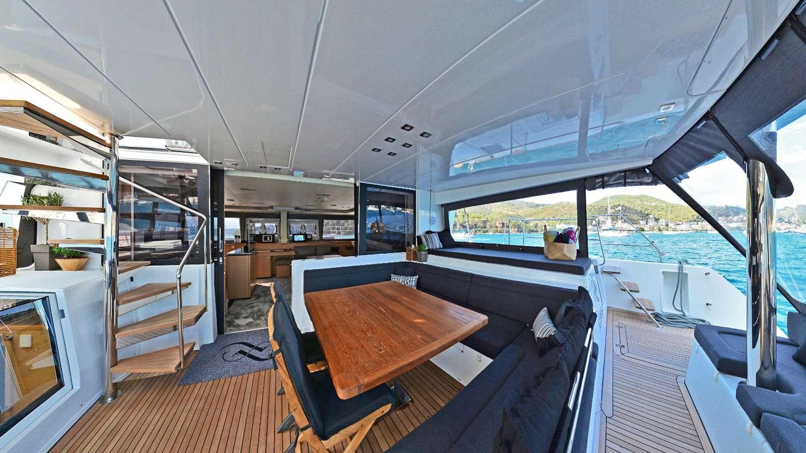 inside of a boat aboard Alyssa Yacht for Charter