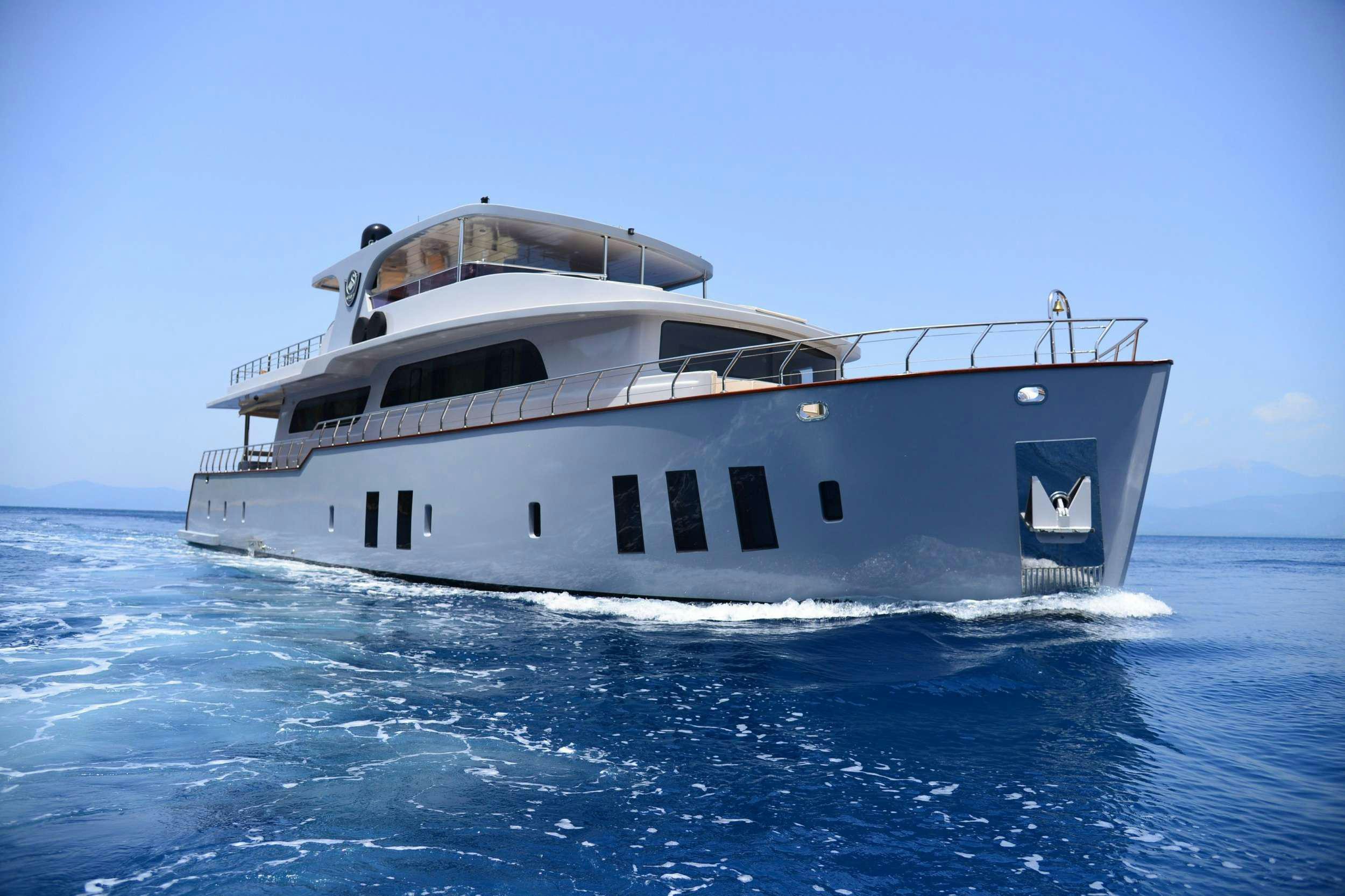 a boat on the water aboard IMMERSIVE Yacht for Charter