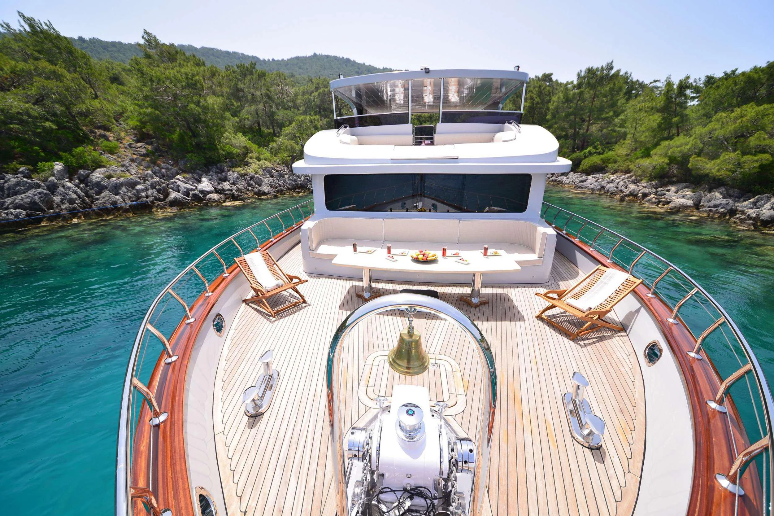 a boat on the water aboard IMMERSIVE Yacht for Charter