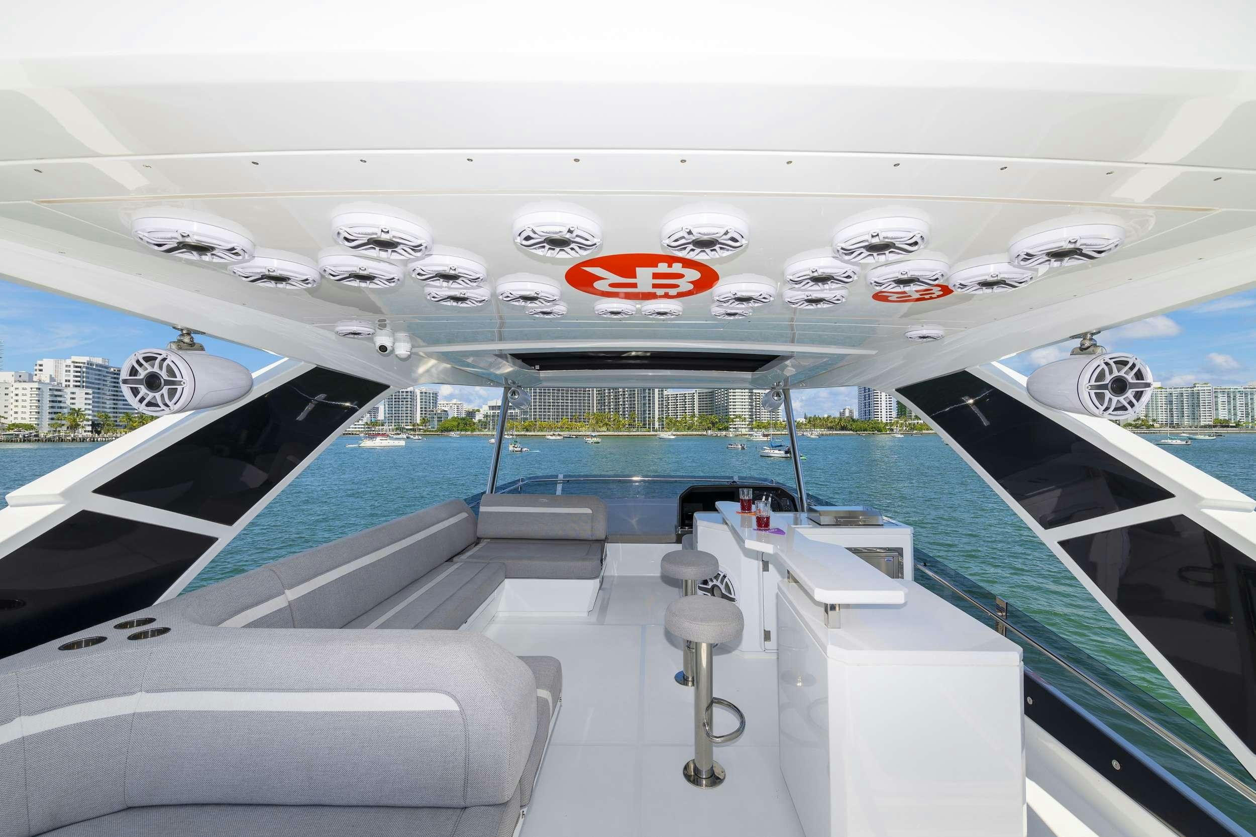 a deck of a boat aboard CRYPTO LIFE Yacht for Charter