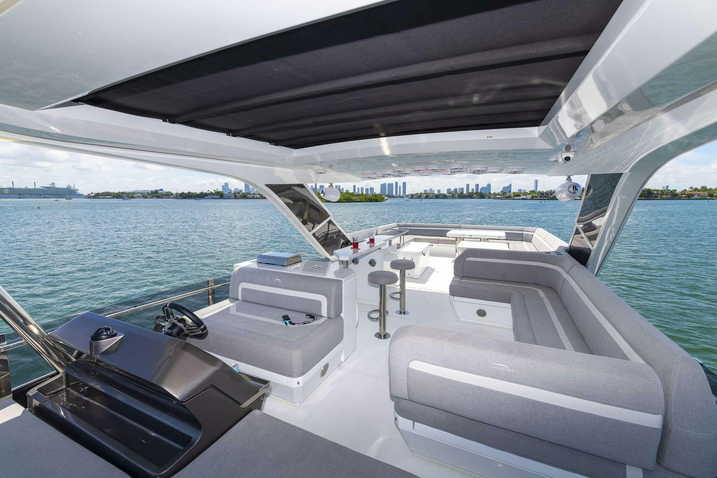 a boat on the water aboard CRYPTO LIFE Yacht for Charter
