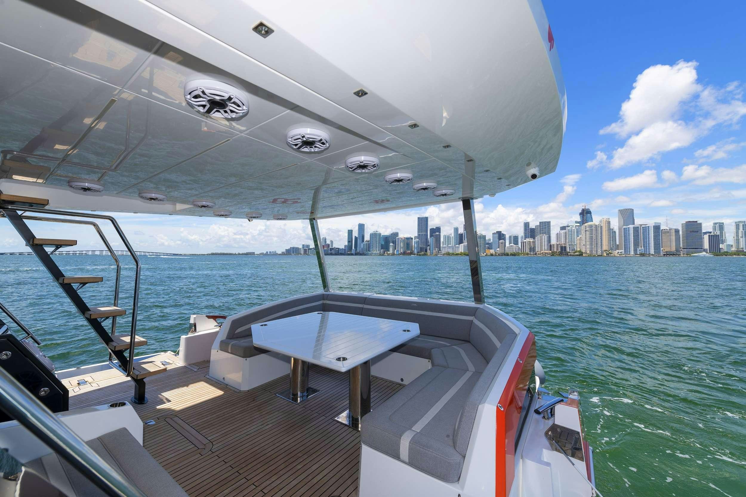 a boat on the water aboard CRYPTO LIFE Yacht for Charter