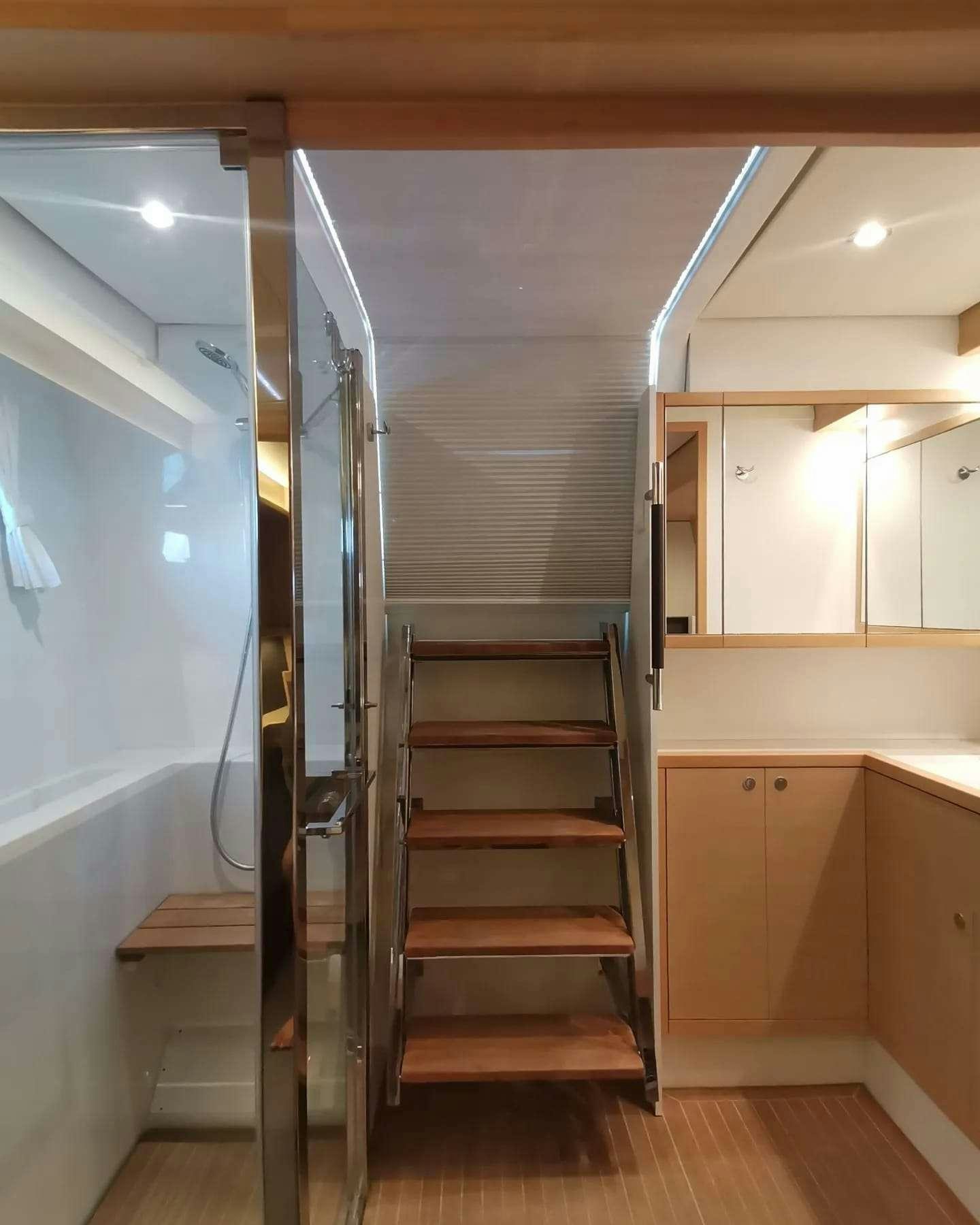 a ladder in a room aboard ISLAS CHAFARINAS  Yacht for Charter