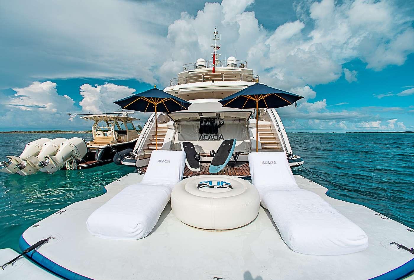 a boat on the water aboard ACACIA Yacht for Charter