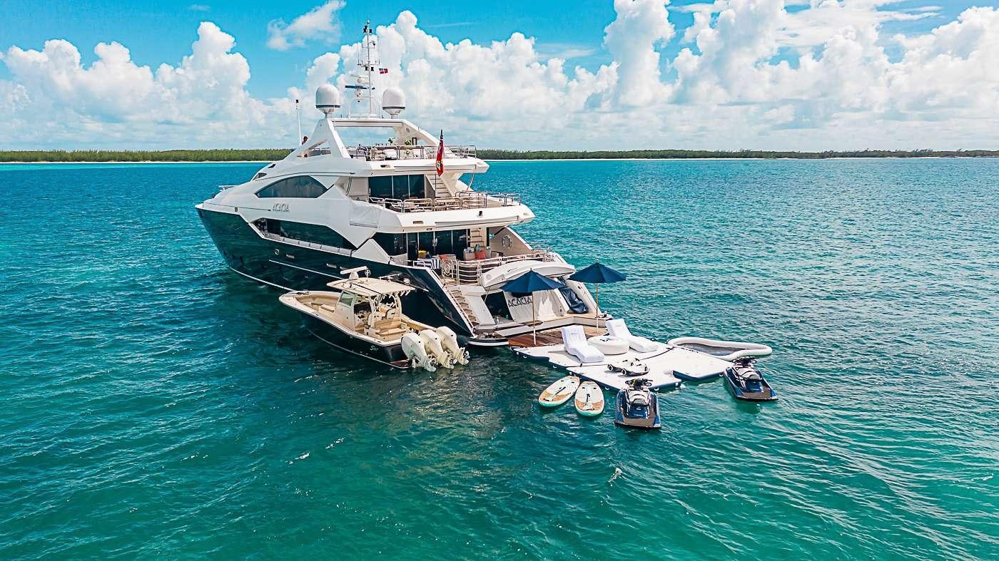 a boat in the water aboard ACACIA Yacht for Charter