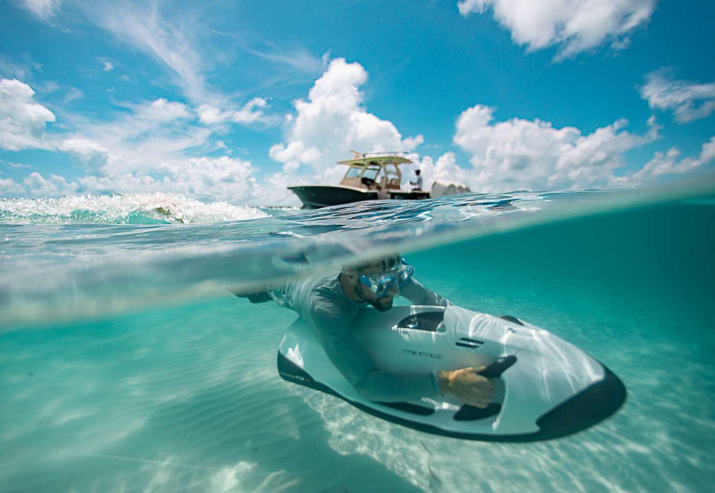 a boat in the water aboard ACACIA Yacht for Charter