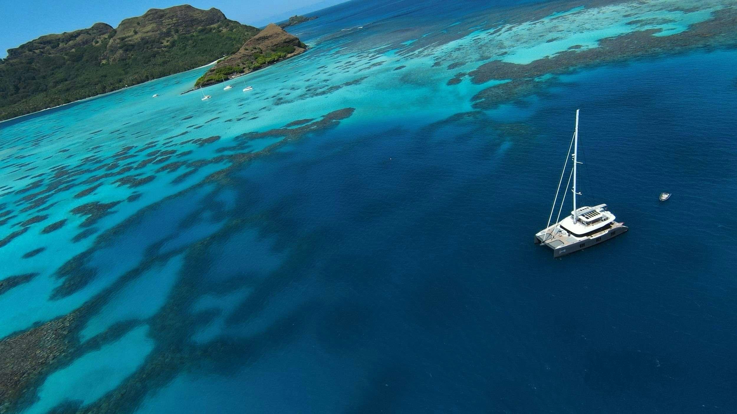 a boat sailing in the sea aboard GINETTE Yacht for Charter