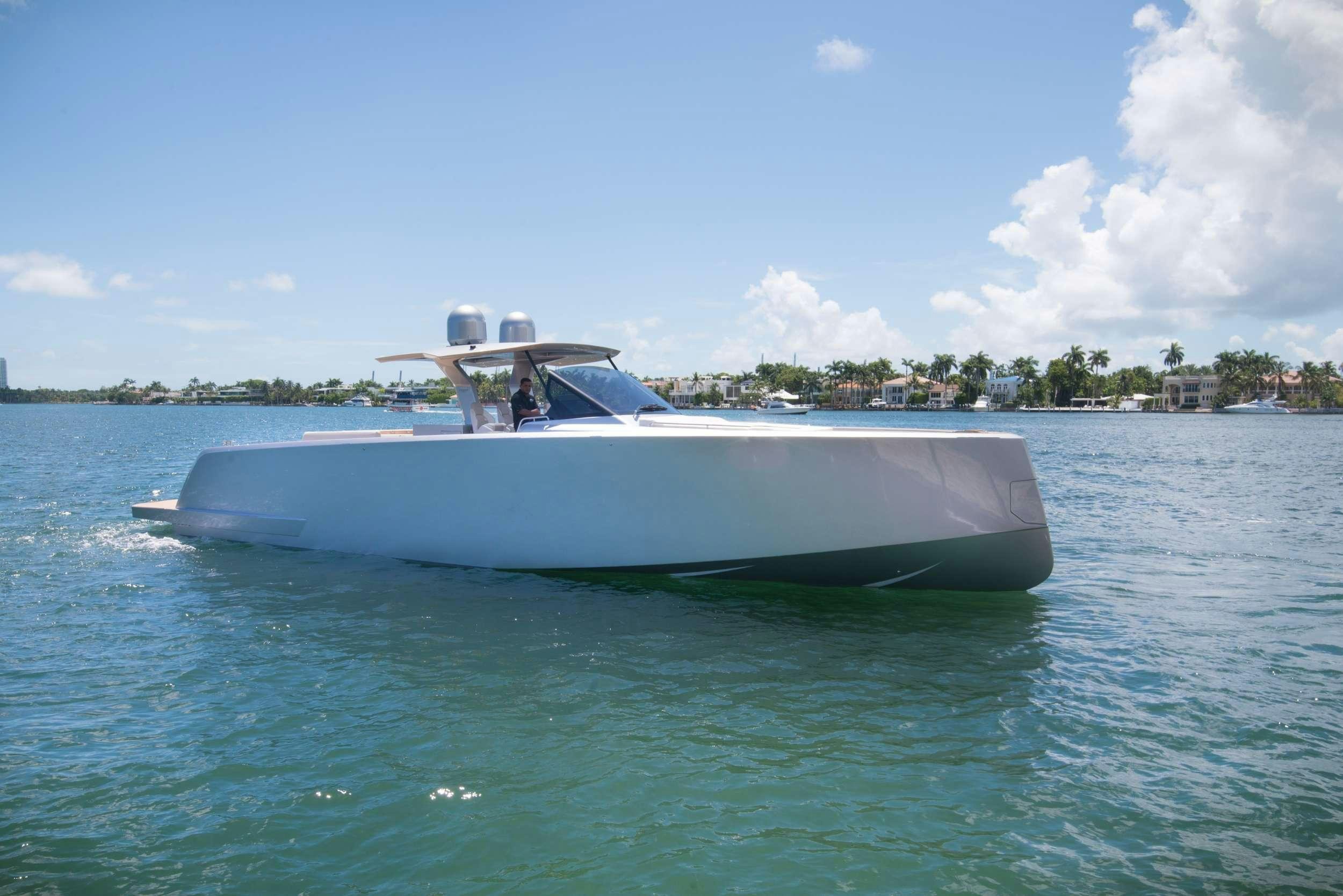 a boat in the water aboard PARDO 50 Yacht for Charter