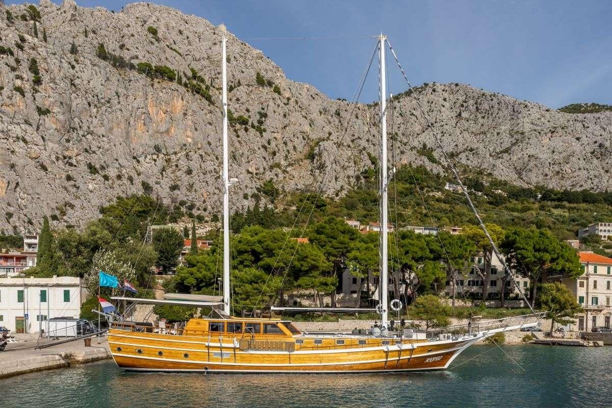 a boat on the water aboard ANDEO Yacht for Charter