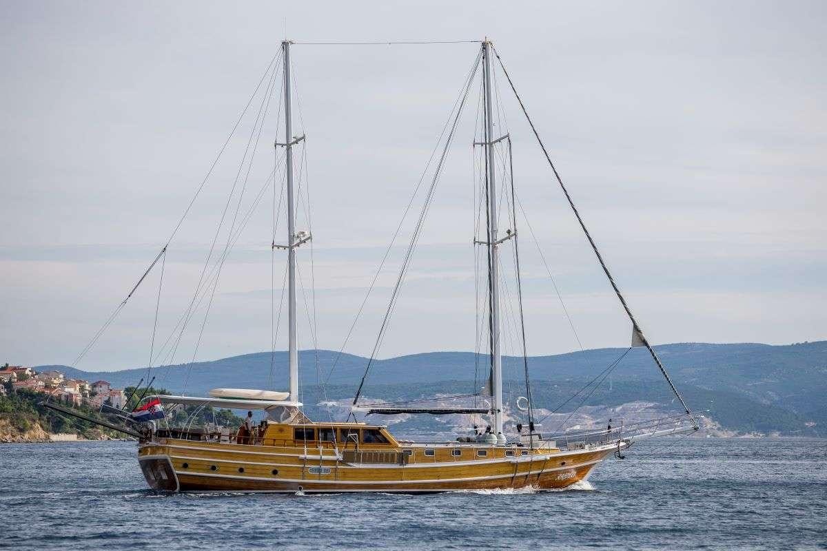a boat on the water aboard ANDEO Yacht for Charter