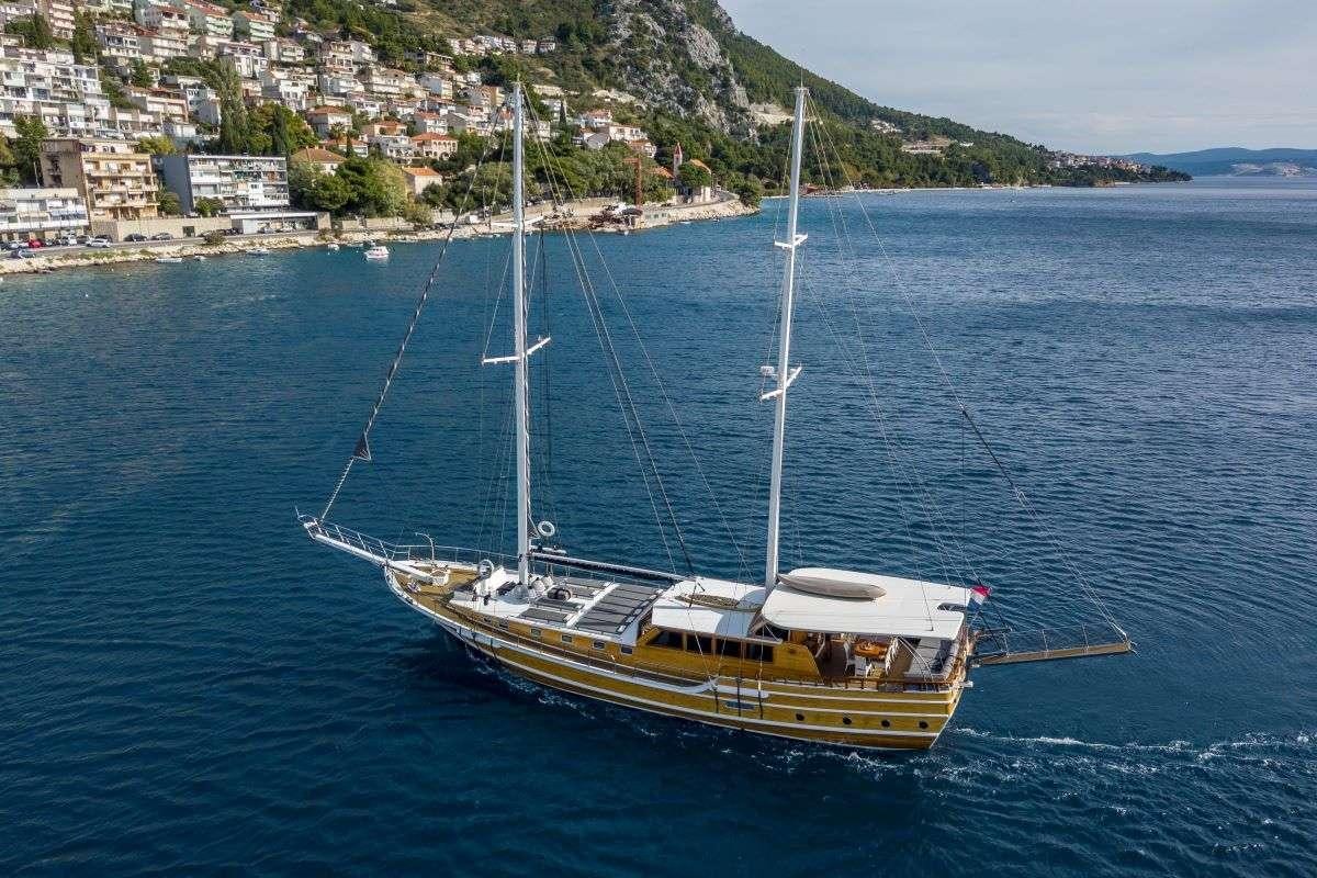 a boat on the water aboard ANDEO Yacht for Charter