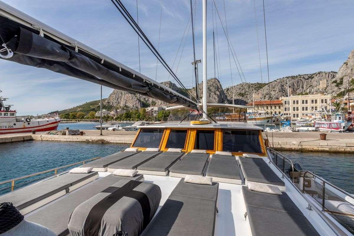 a boat on the water aboard ANDEO Yacht for Charter