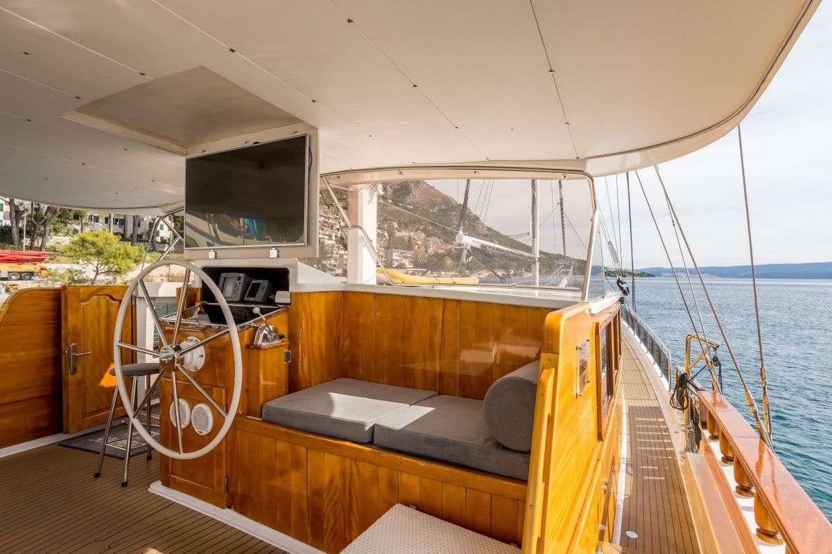 a boat on the water aboard ANDEO Yacht for Charter