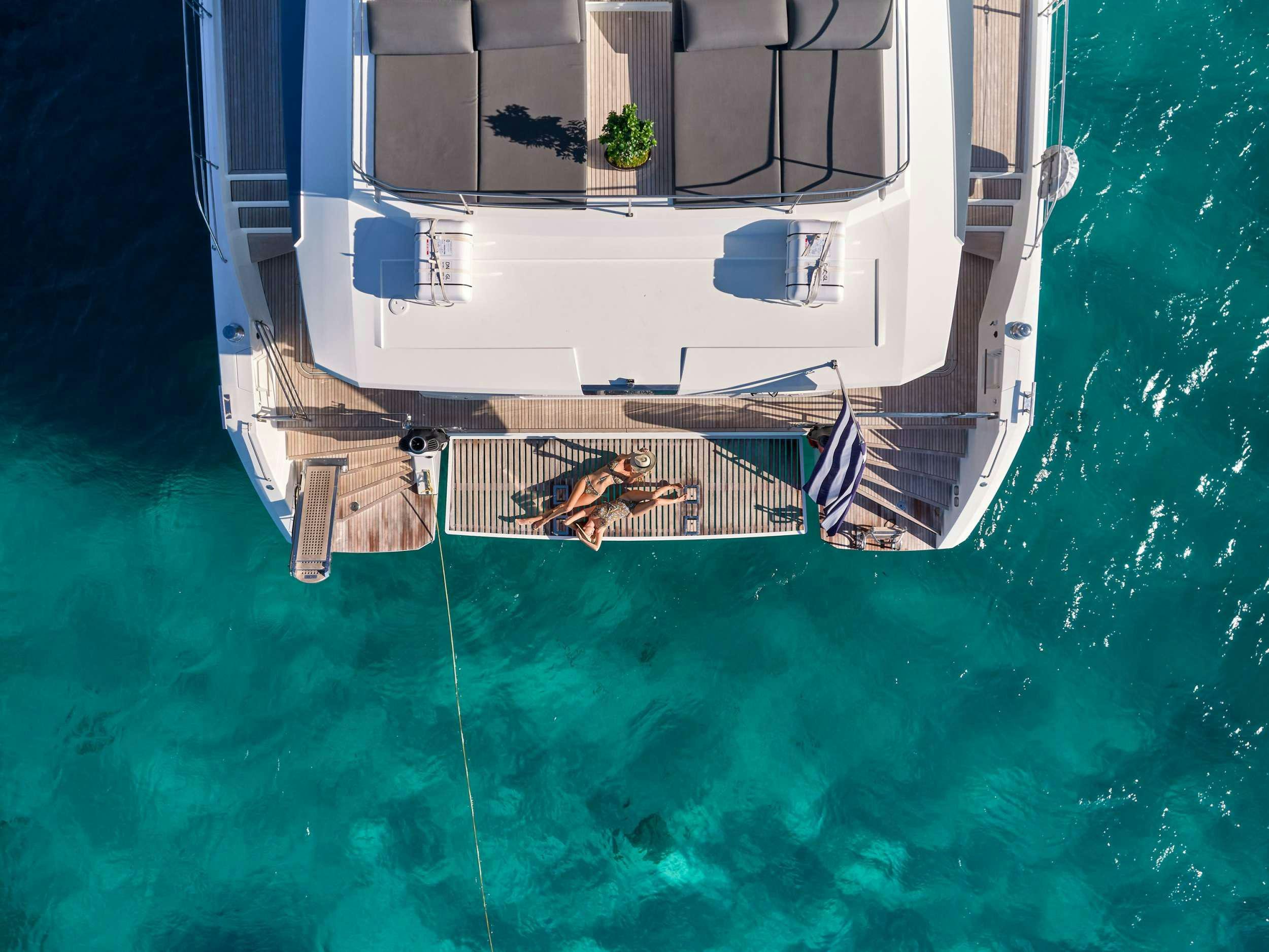 a boat on the water aboard ALENA Yacht for Charter