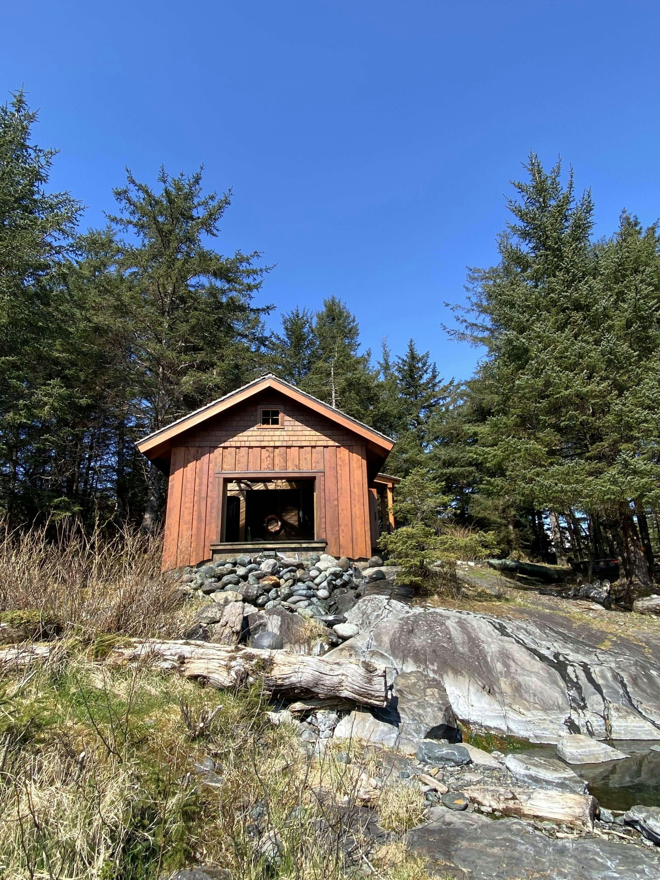 a small cabin in a forest aboard BEAR PAW Yacht for Charter