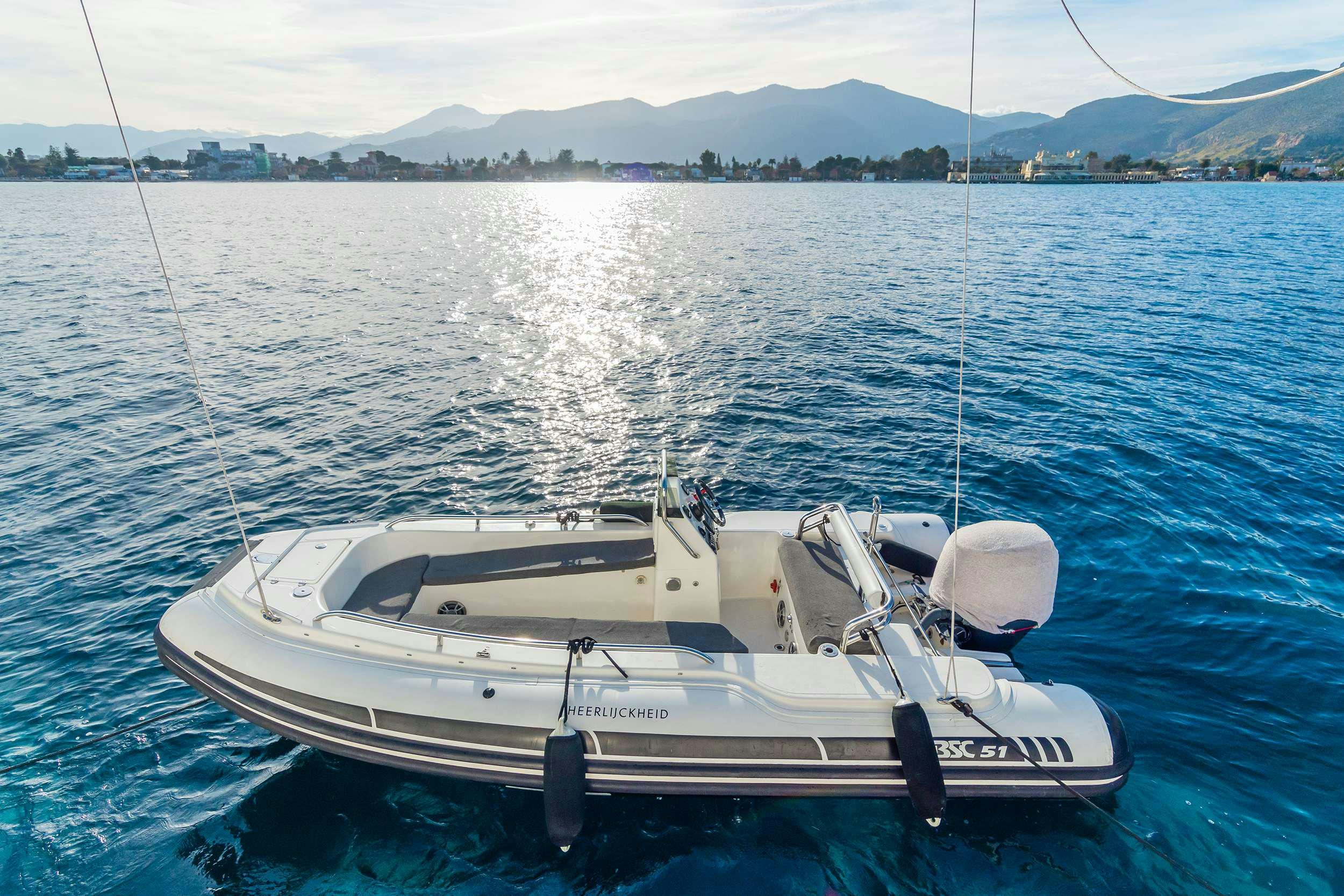 a boat in the water aboard HEERLIJCKHEID Yacht for Charter