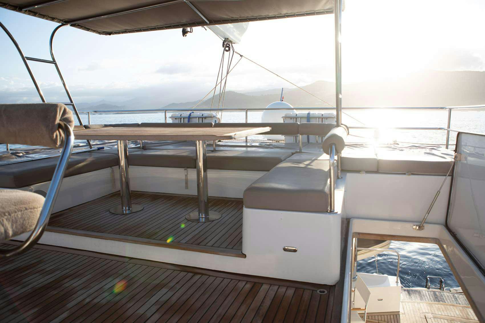 a boat on the water aboard SEAZEN II Yacht for Charter