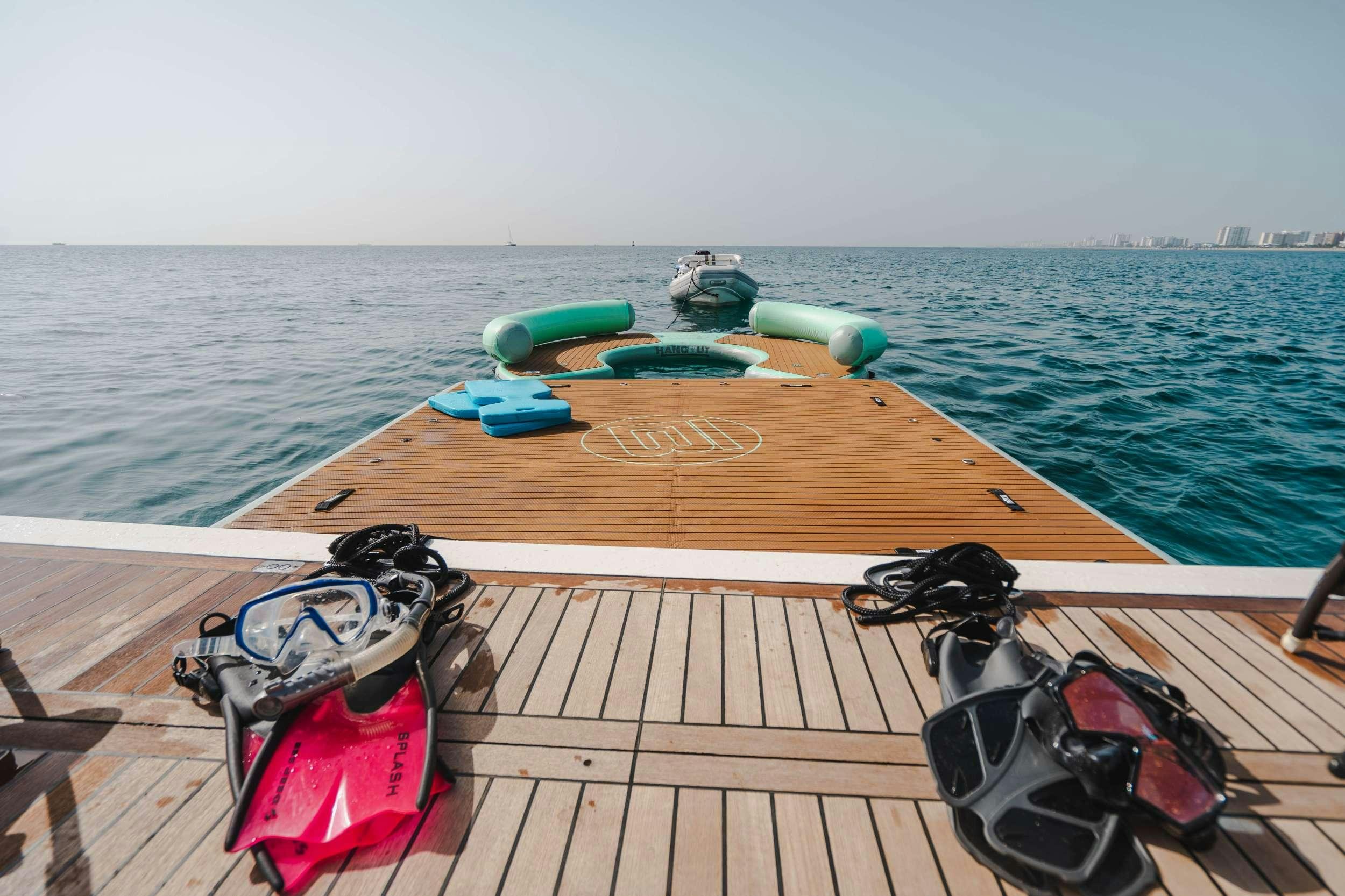 a boat on the water aboard MIRABILIS Yacht for Charter