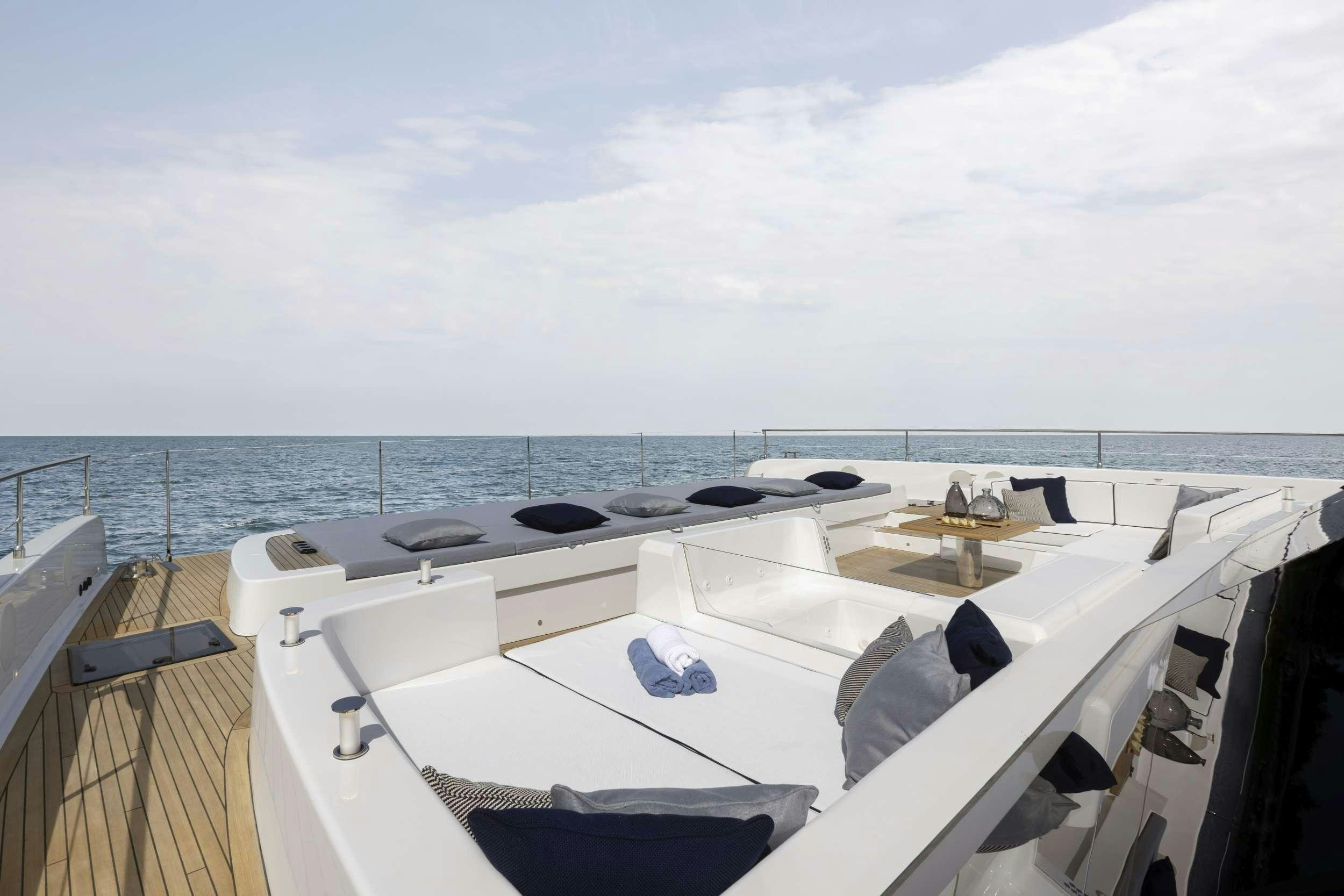 a boat on the water aboard PRONTO Yacht for Charter