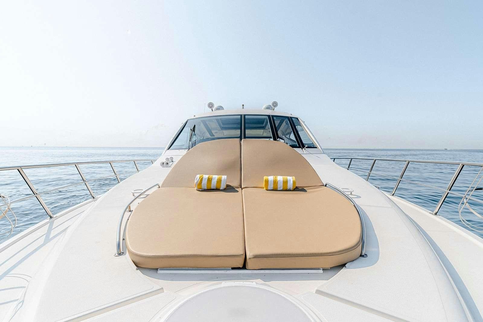 a boat on the water aboard EPIC Yacht for Charter