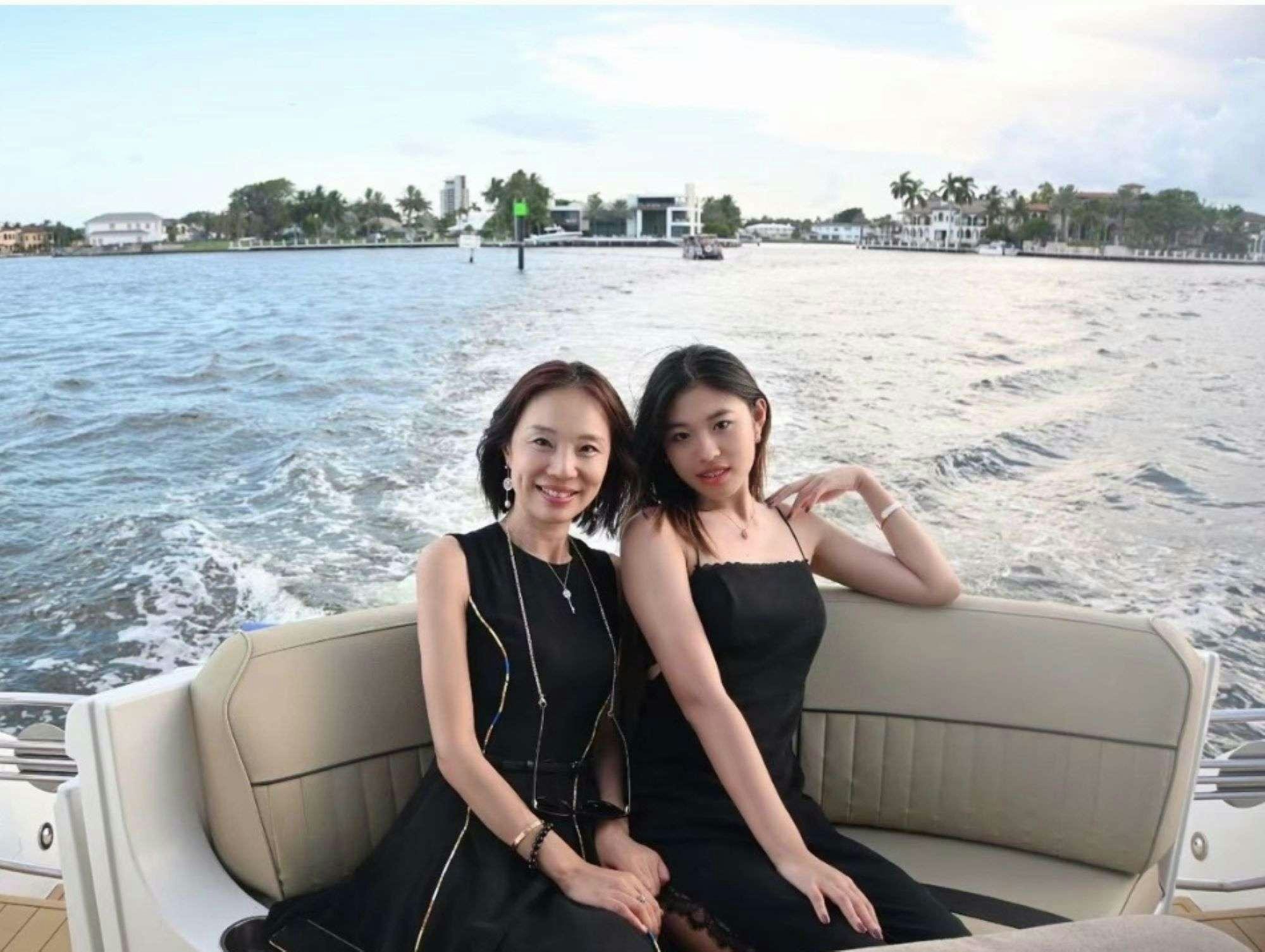 two women sitting on a boat aboard EPIC Yacht for Charter