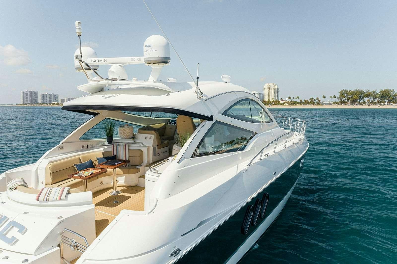 a boat on the water aboard EPIC Yacht for Charter
