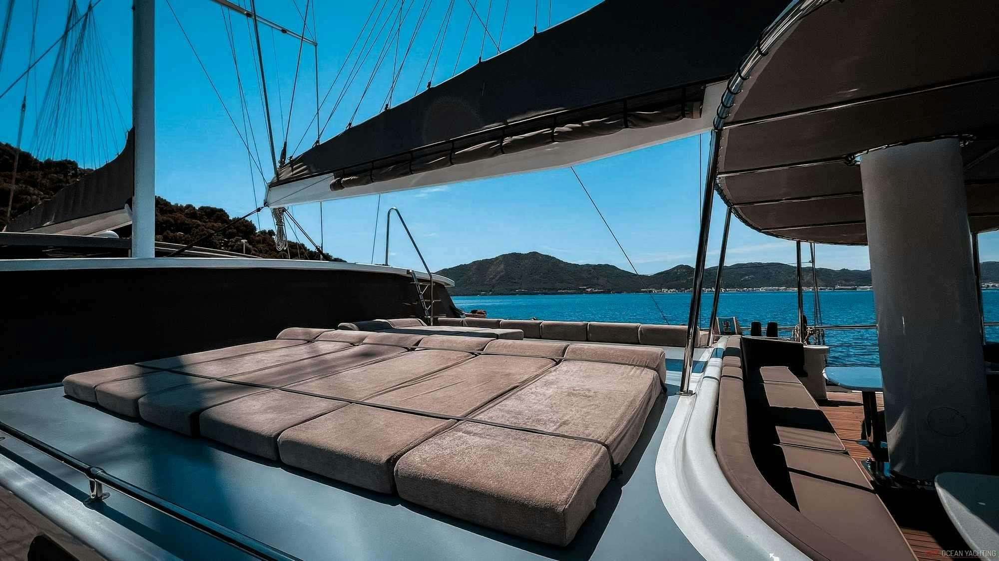 a boat on the water aboard NEVRA QUEEN Yacht for Charter