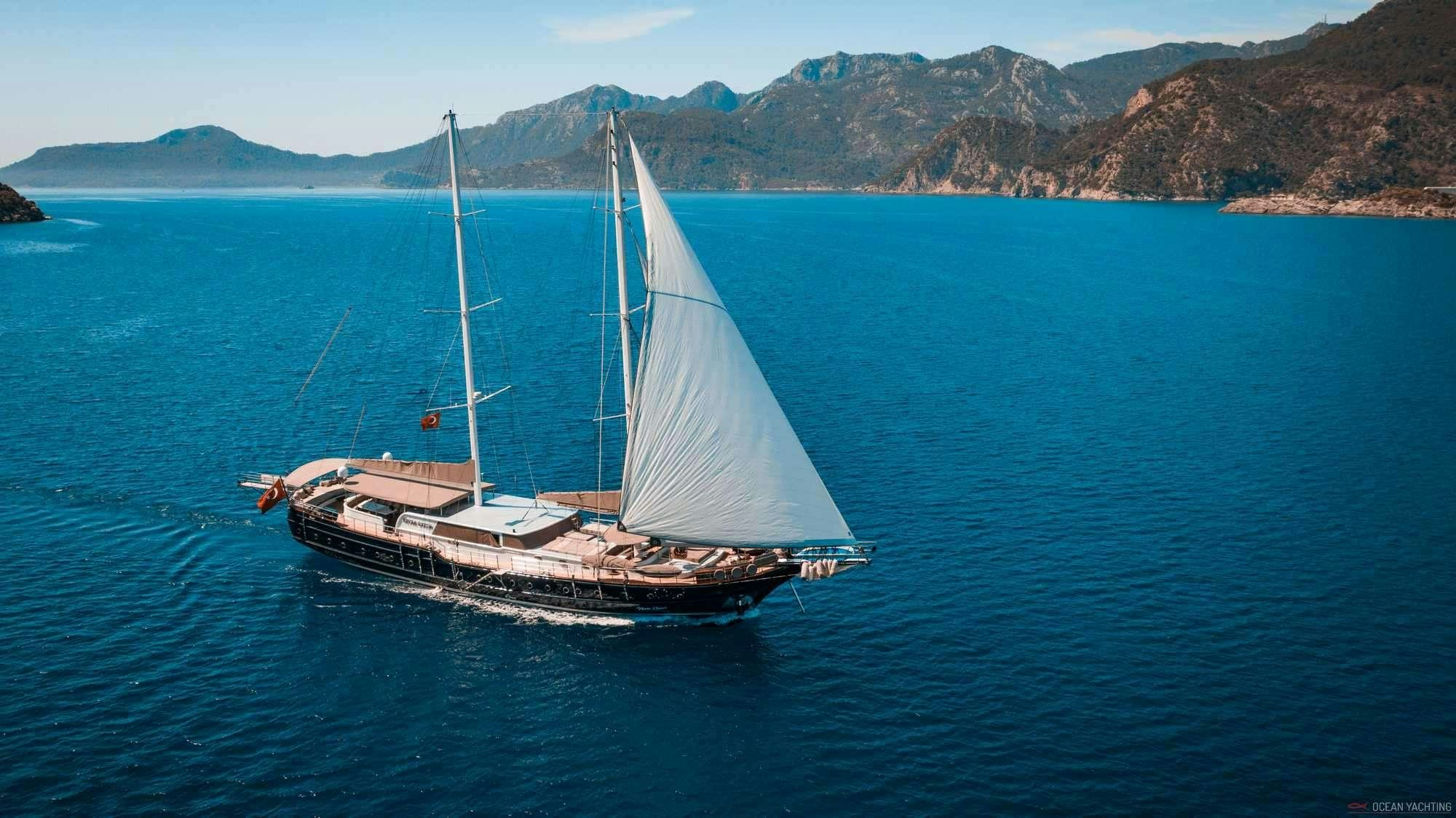 a boat on the water aboard NEVRA QUEEN Yacht for Charter