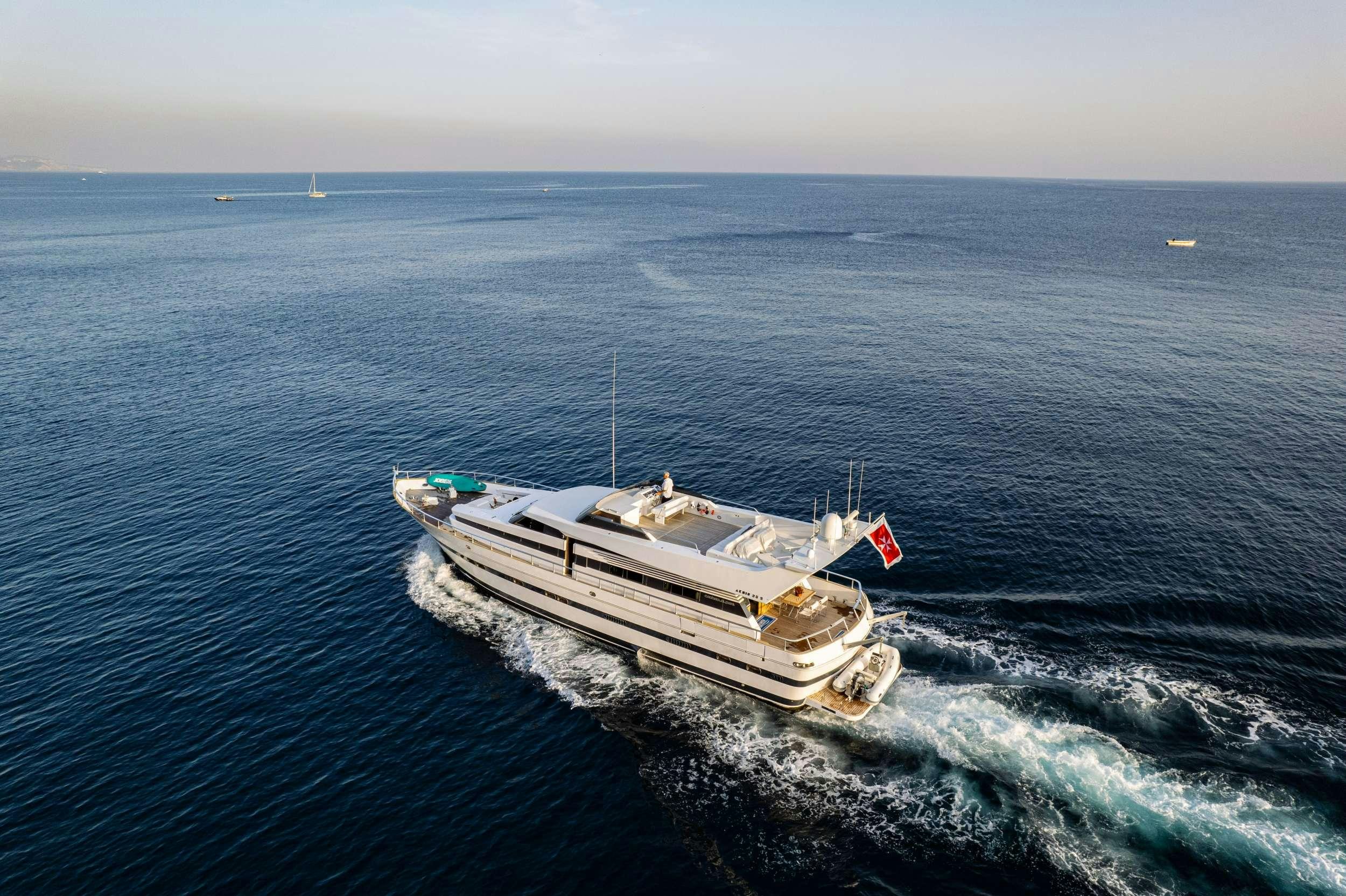 a boat on the water aboard SANDI IV Yacht for Charter