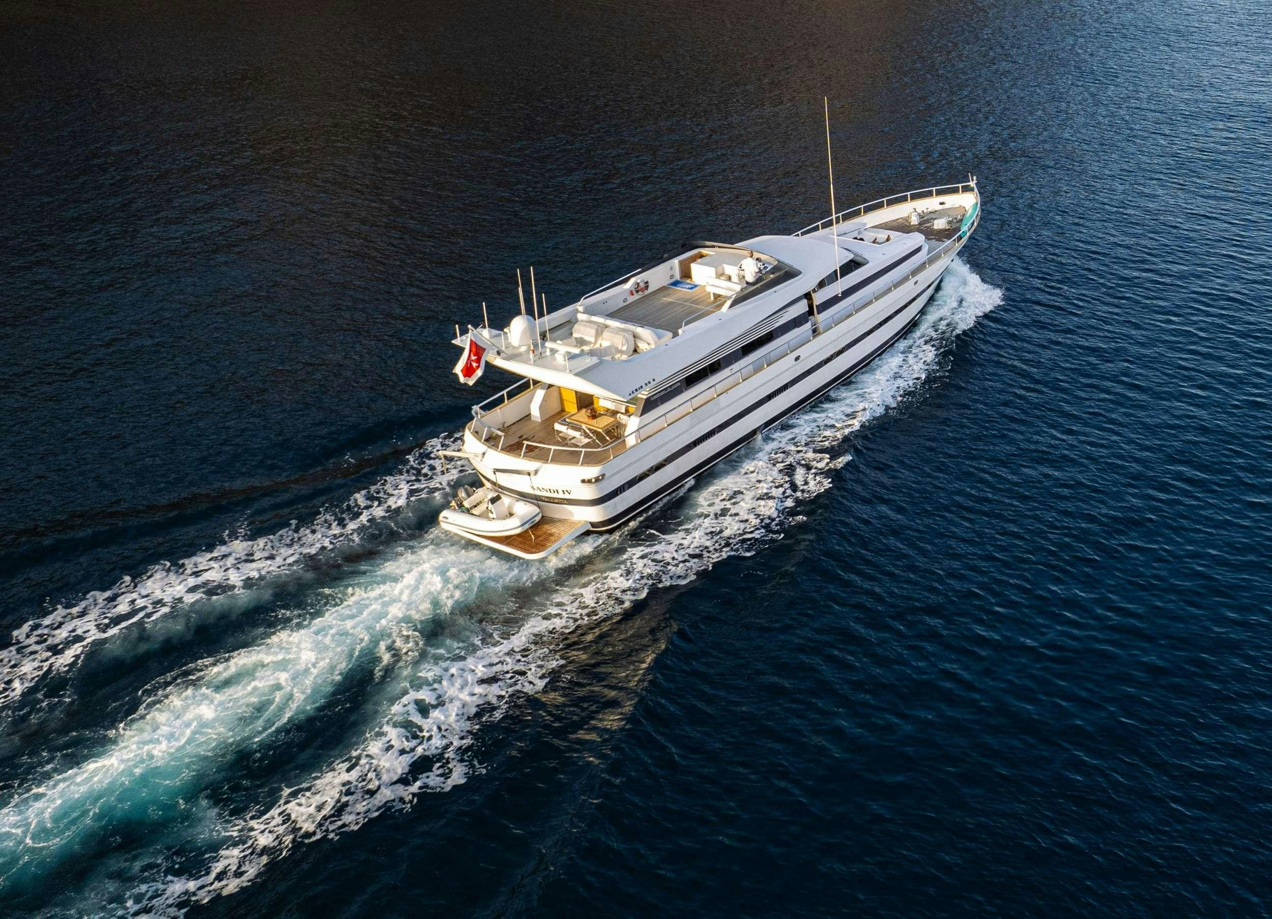 a boat on the water aboard SANDI IV Yacht for Charter