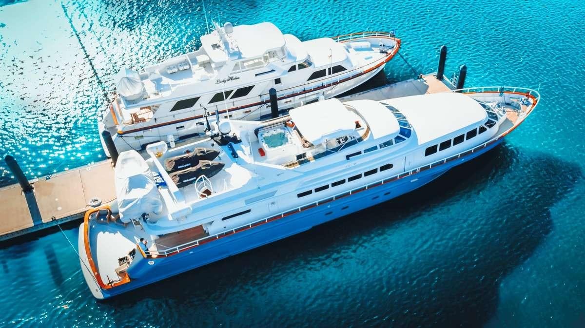 a boat on the water aboard READY II PLAY Yacht for Charter