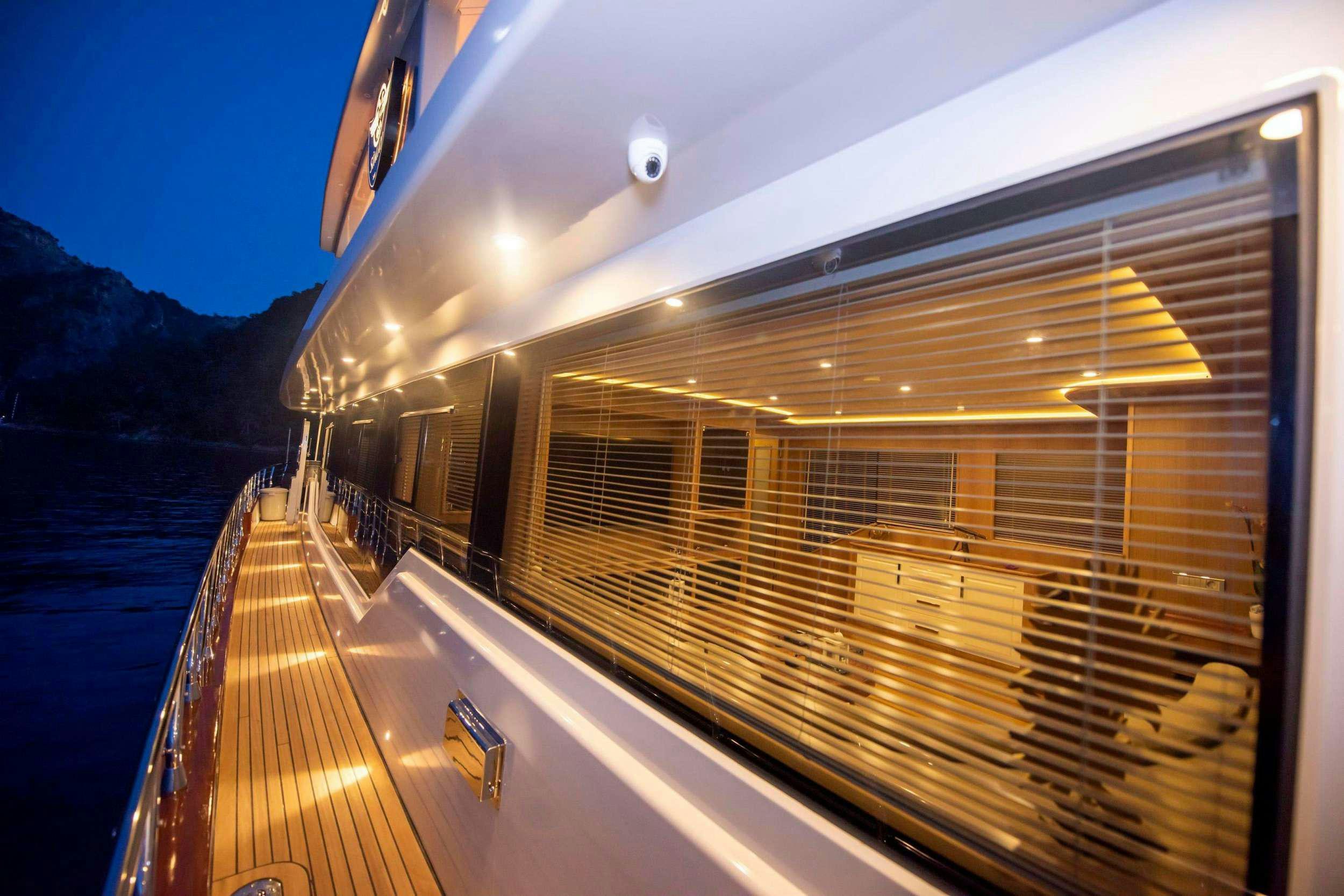 a boat on the water aboard SIMAY M Yacht for Charter