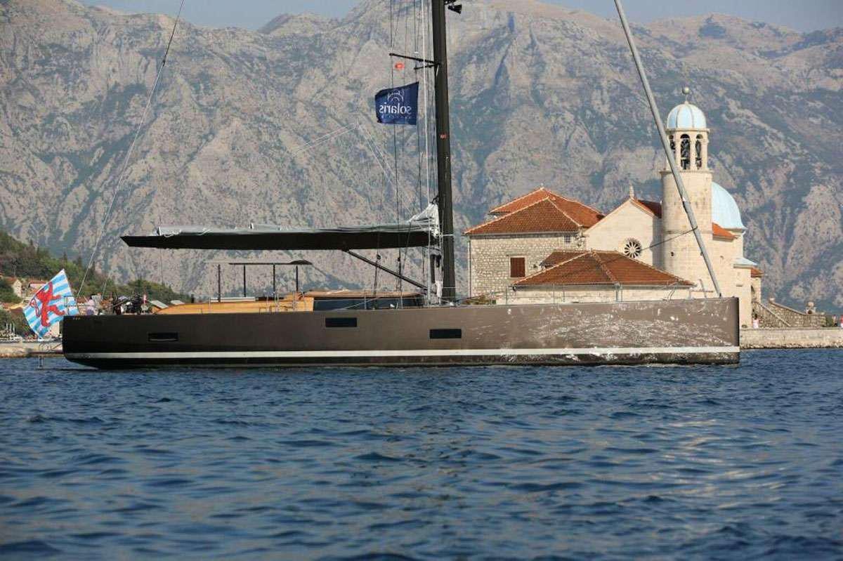 a boat on the water aboard SOLARIS 72 Yacht for Charter
