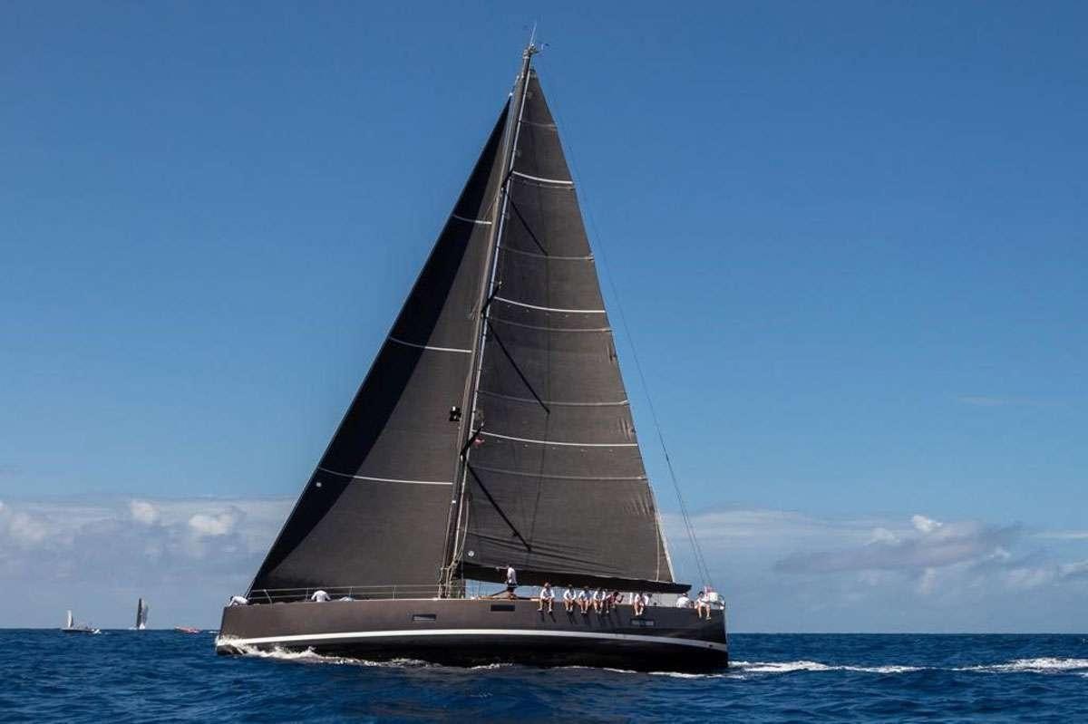 a sailboat in the water aboard SOLARIS 72 Yacht for Charter