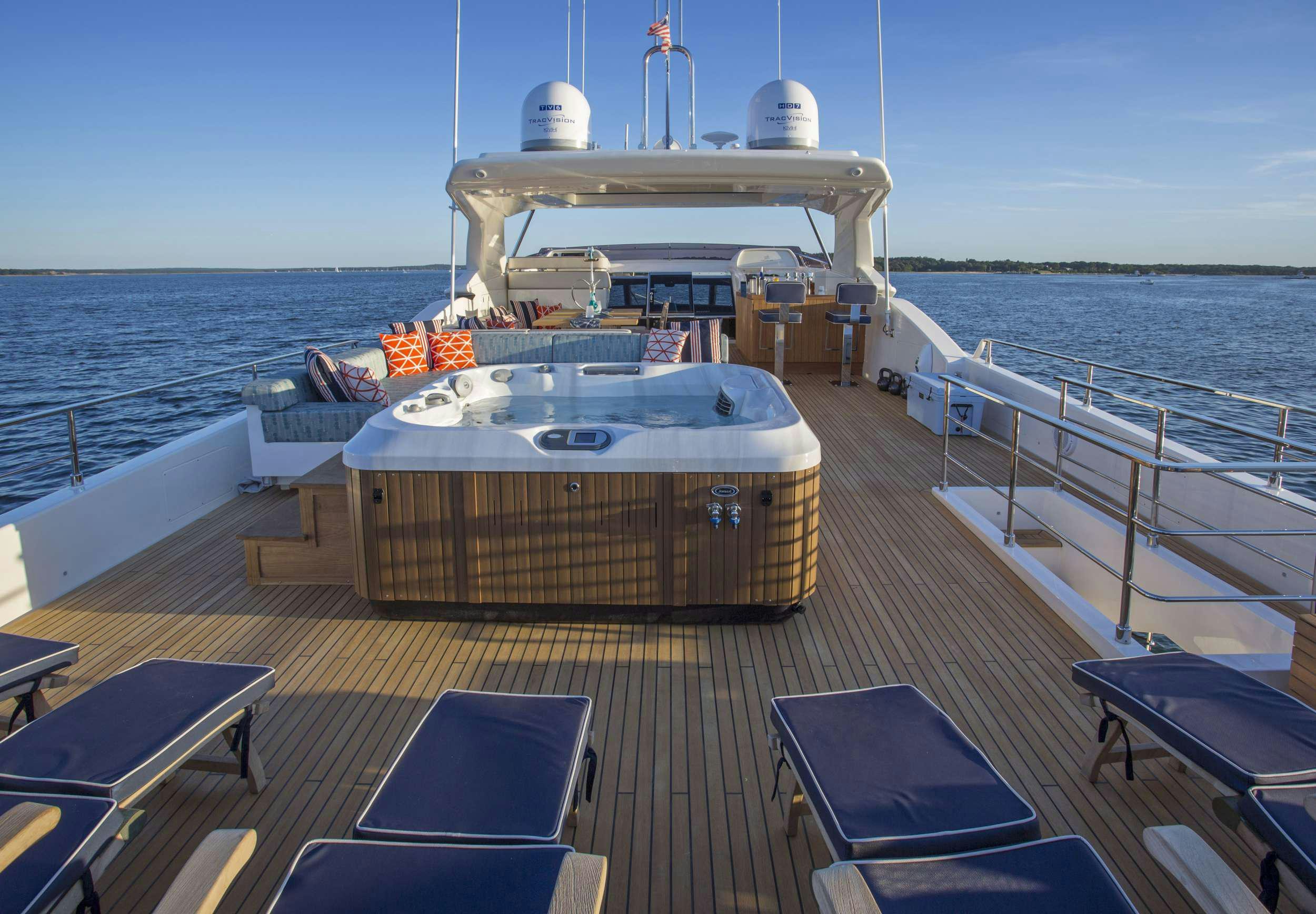 a boat on a deck aboard ALANDREA Yacht for Charter