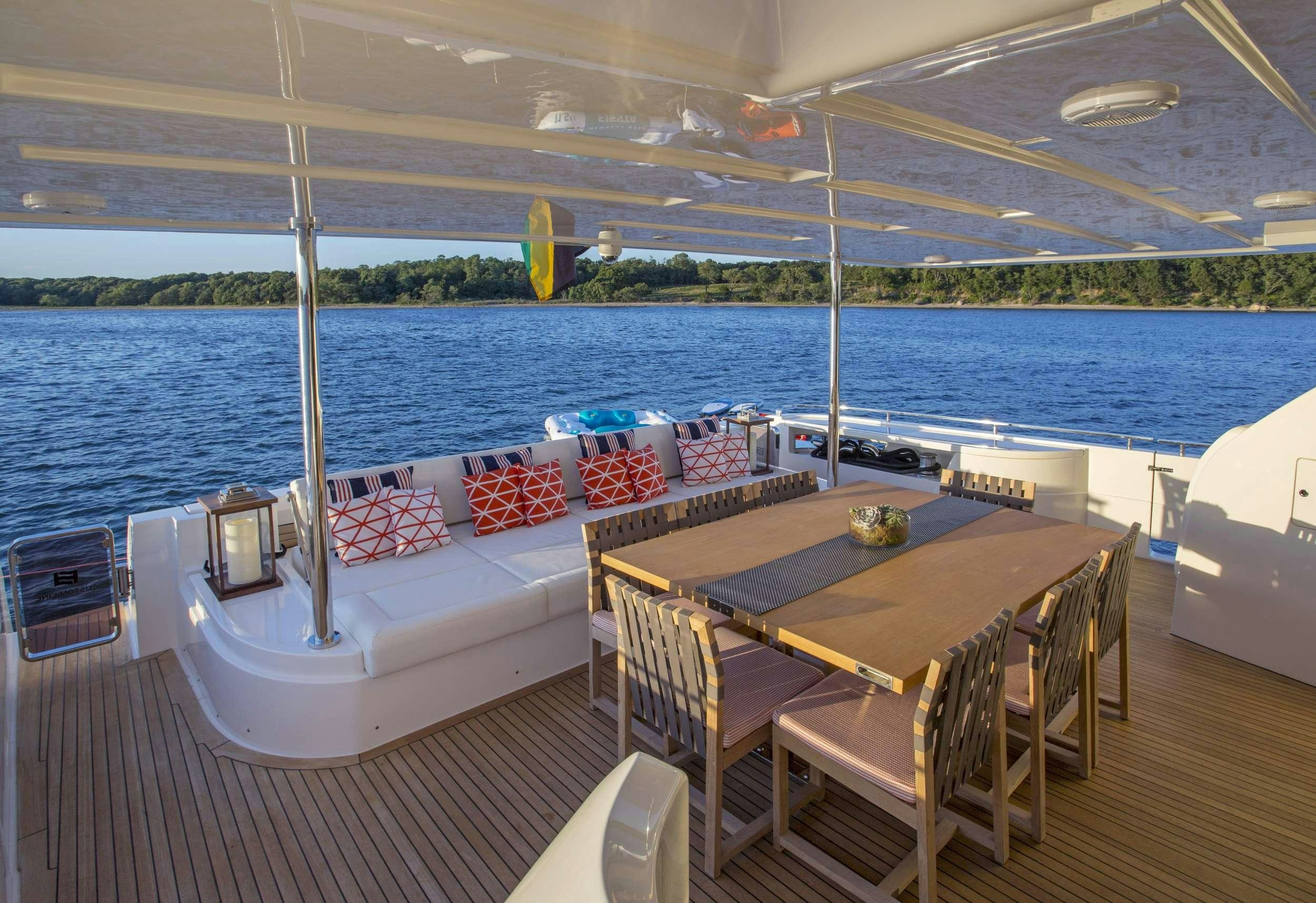 a boat on the water aboard ALANDREA Yacht for Charter