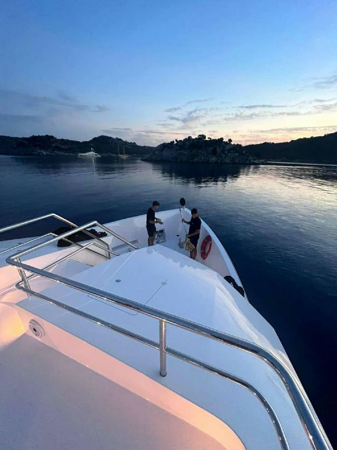 a group of people on a boat aboard ROMEO FOXTROT Yacht for Charter