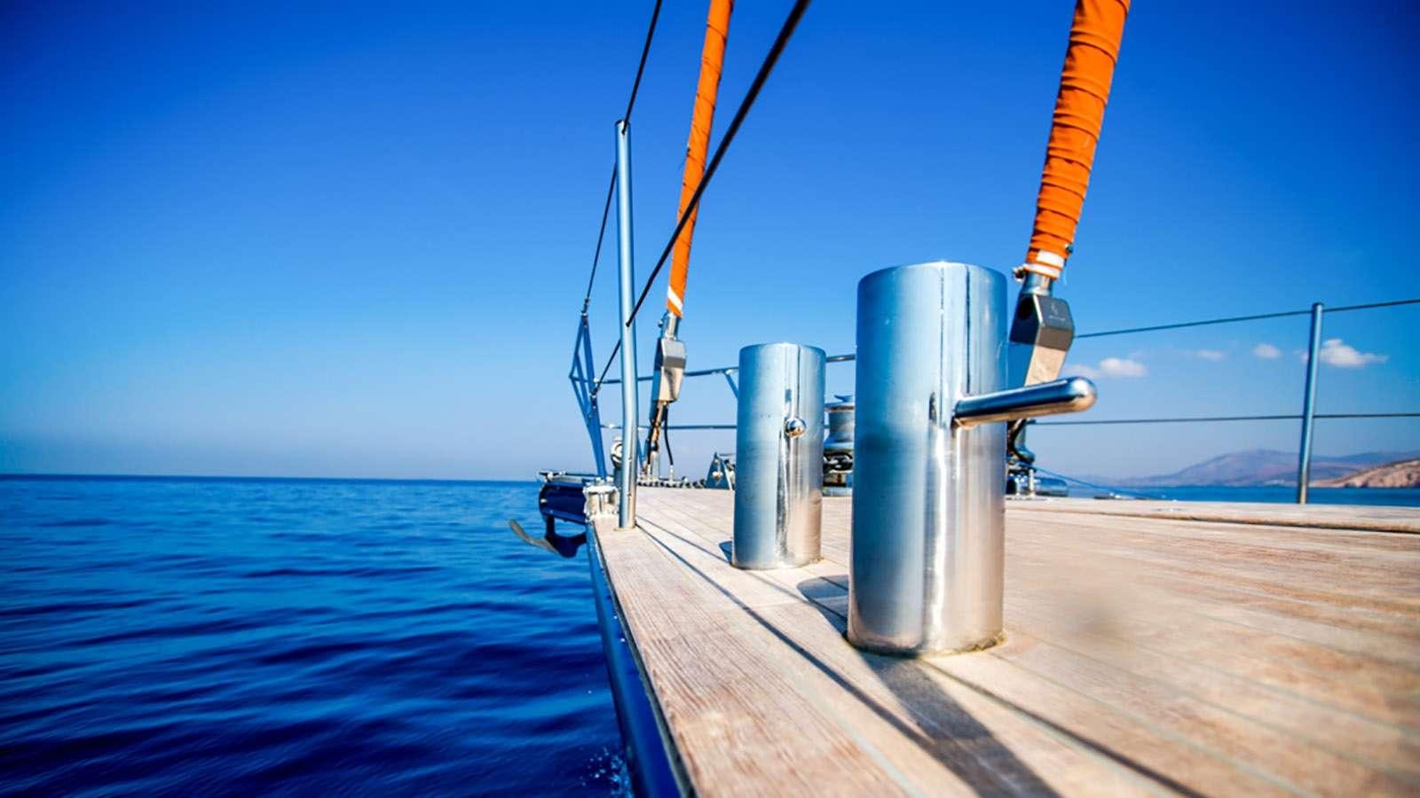 a boat on the water aboard AFAET Yacht for Charter