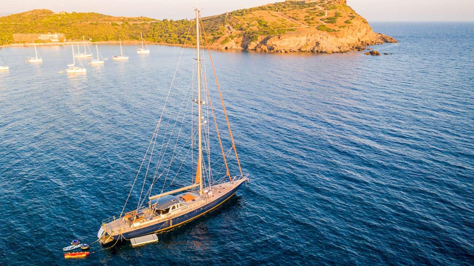 a boat in the water aboard AFAET Yacht for Charter