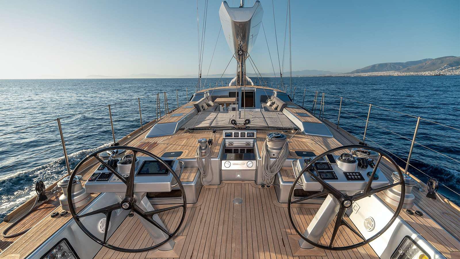 a boat on a body of water aboard BLACK LION Yacht for Charter