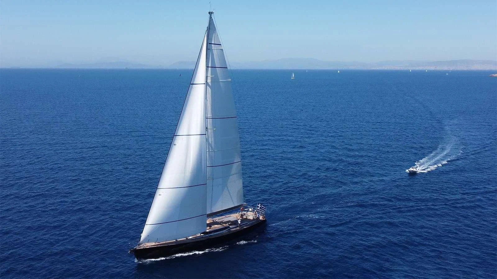 a boat on the water aboard BLACK LION Yacht for Charter