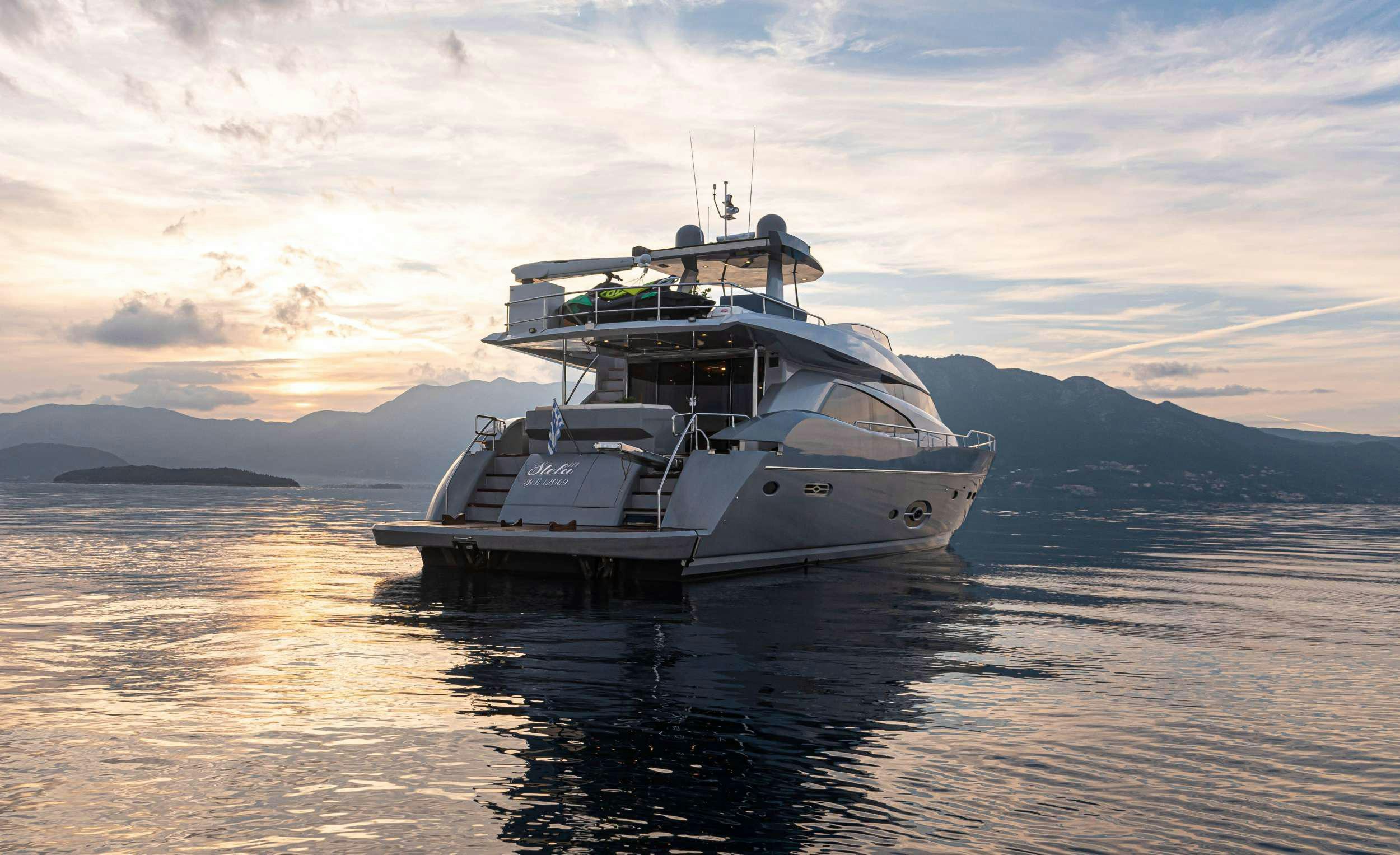 a boat in the water aboard STELA 117 Yacht for Charter