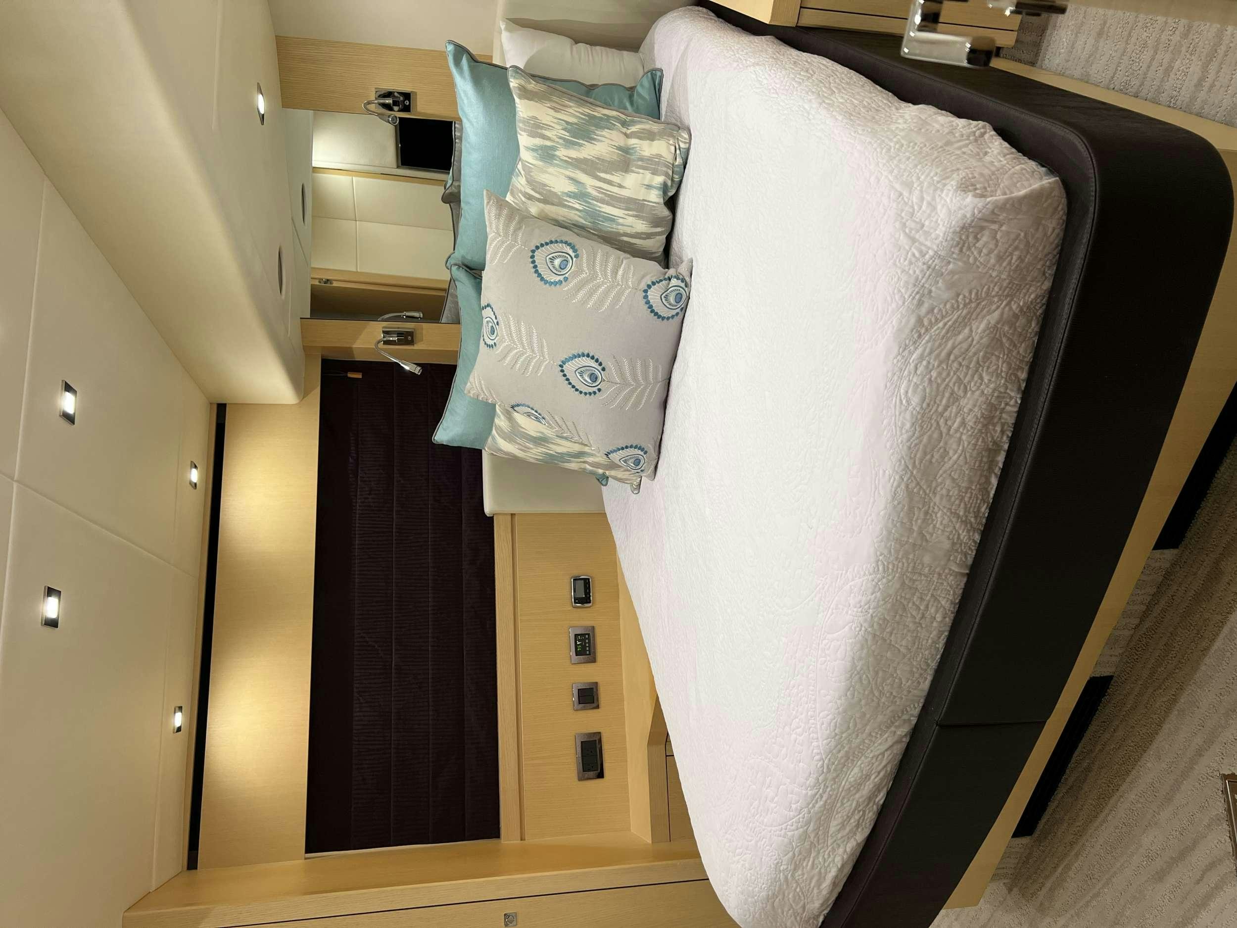 a pair of shorts on a swinger aboard IT'S ENOUGH Yacht for Charter