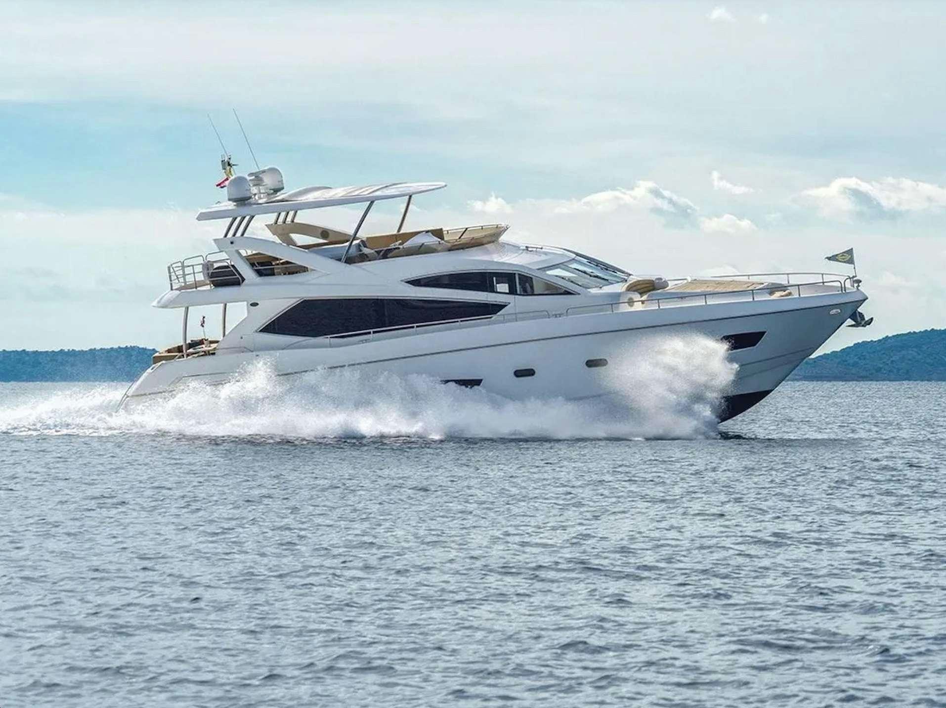 a boat on the water aboard IT'S ENOUGH Yacht for Charter