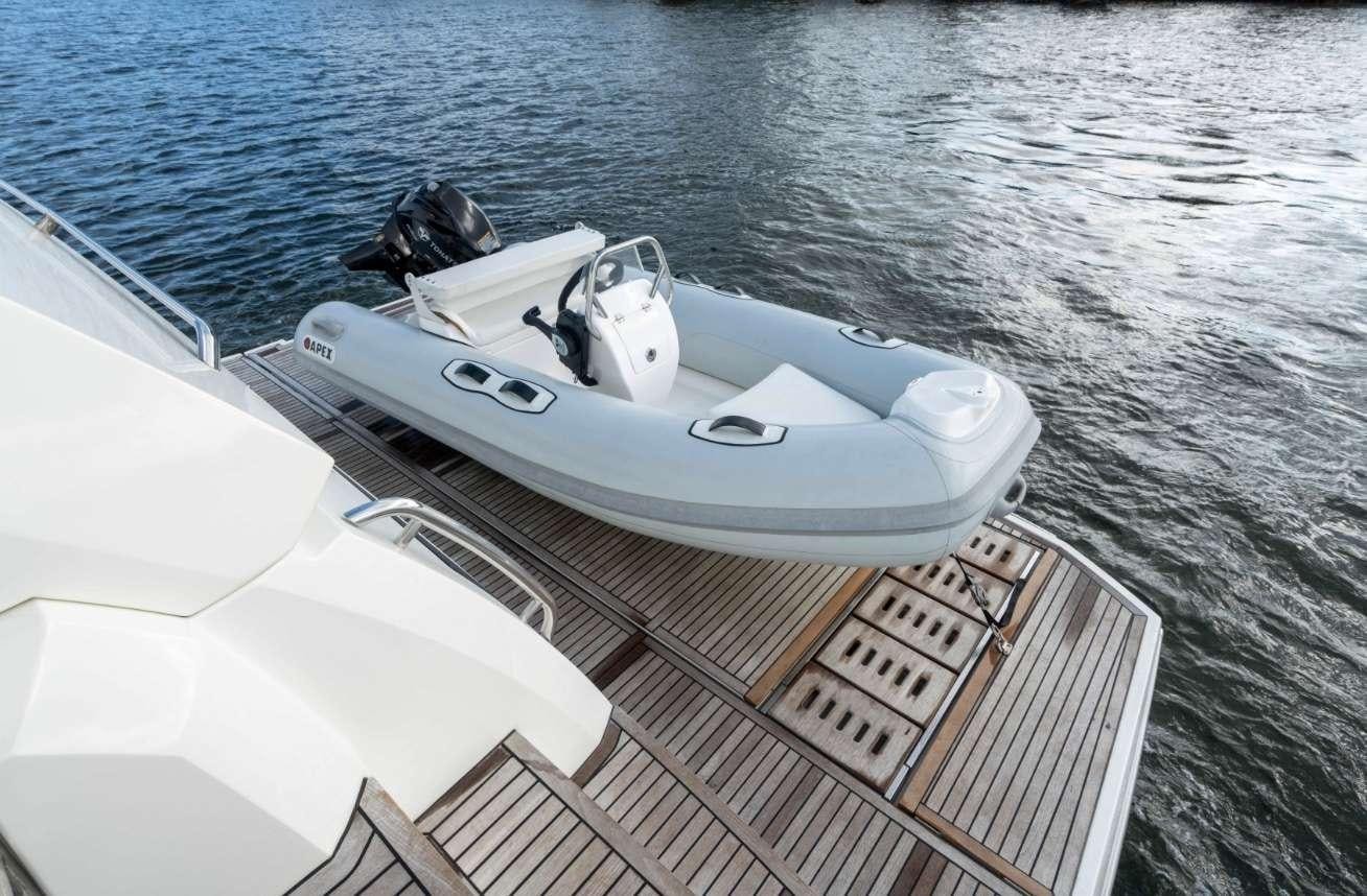 a boat on the water aboard VIMA Yacht for Charter