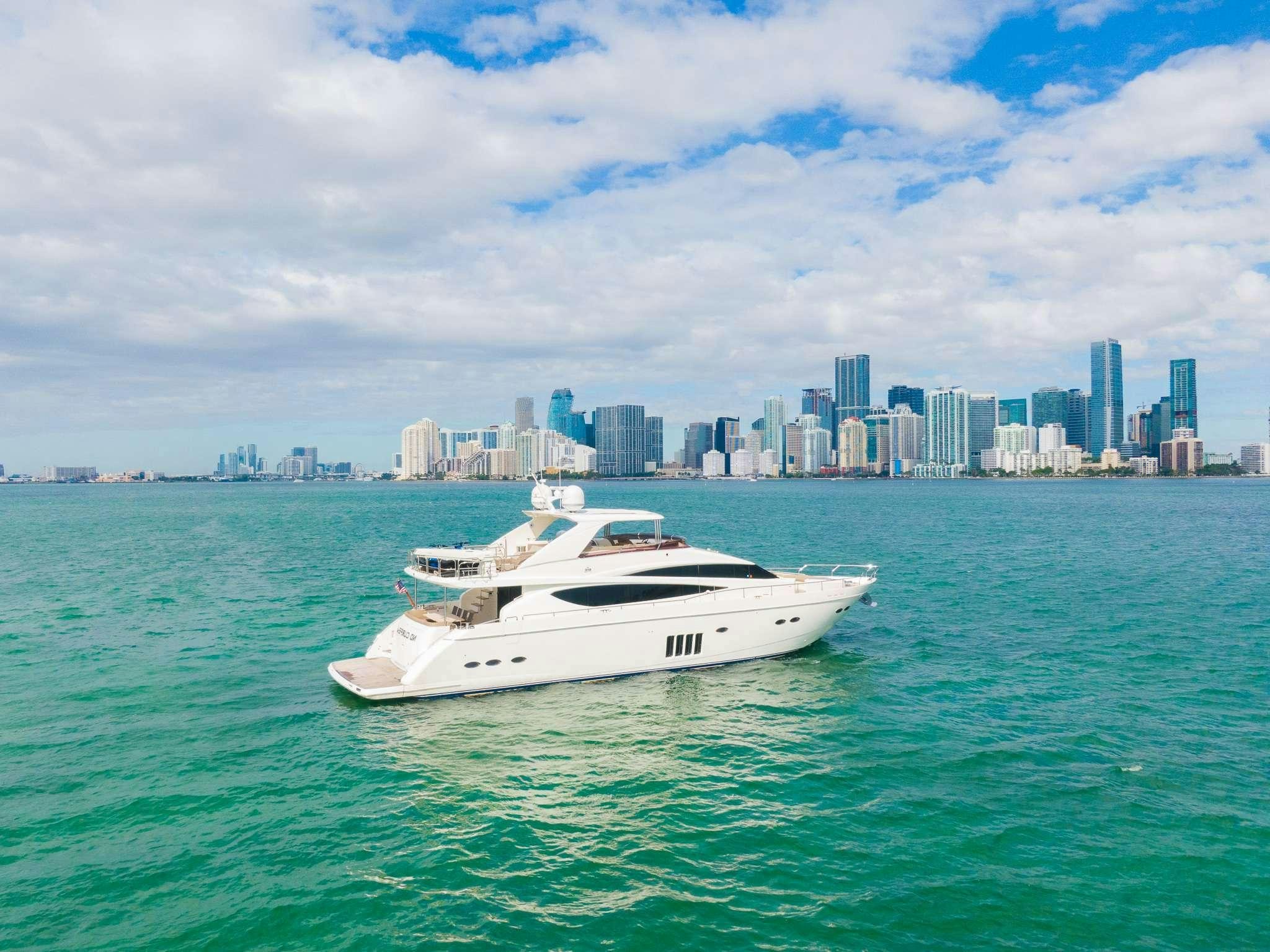 a boat in the water aboard NO CURFEW Yacht for Charter