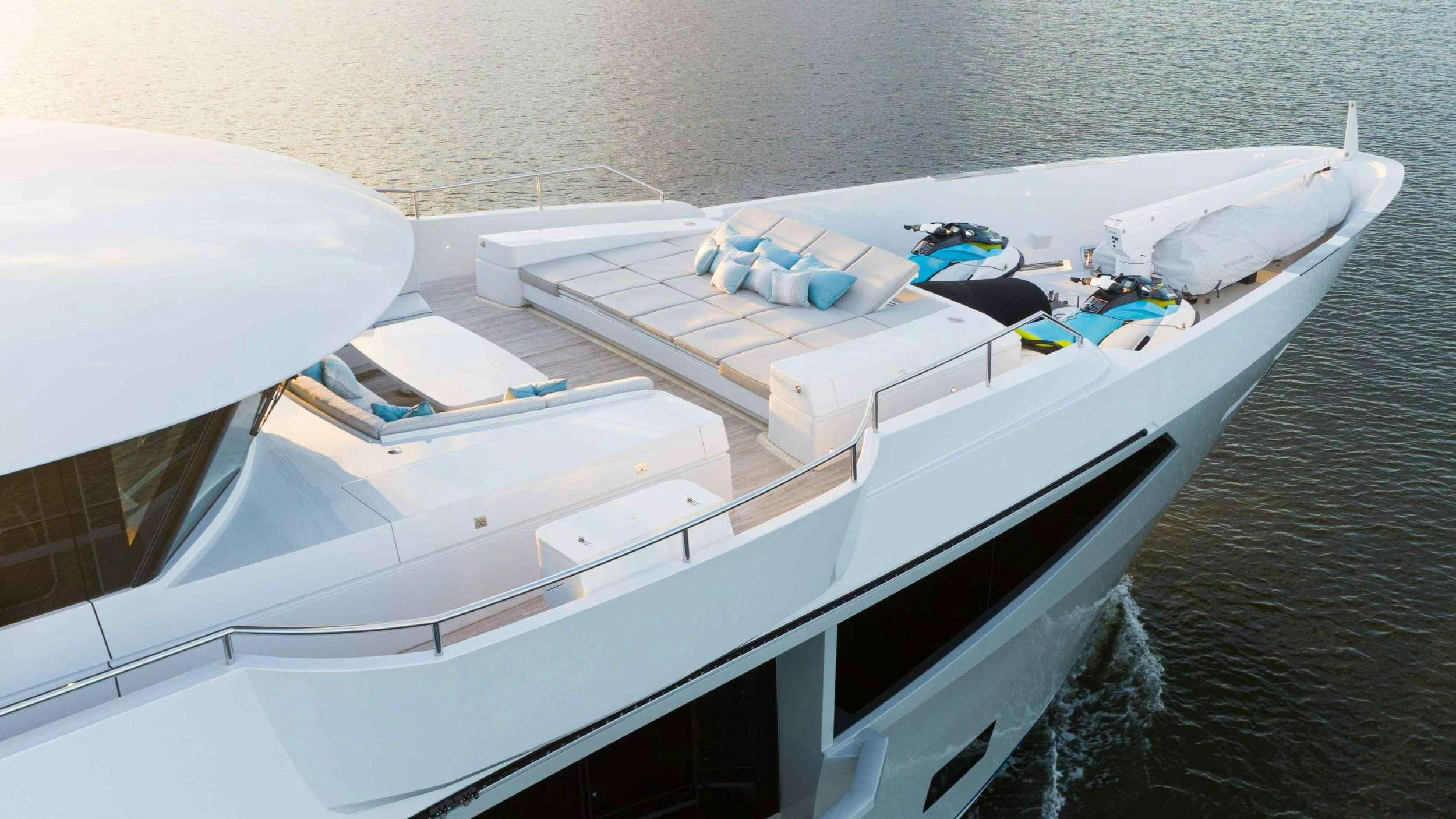 a boat on the water aboard SERENITY Yacht for Charter