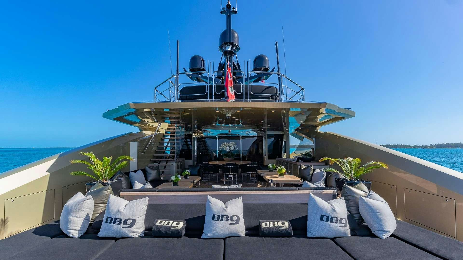 a boat on a body of water aboard DB9 Yacht for Charter