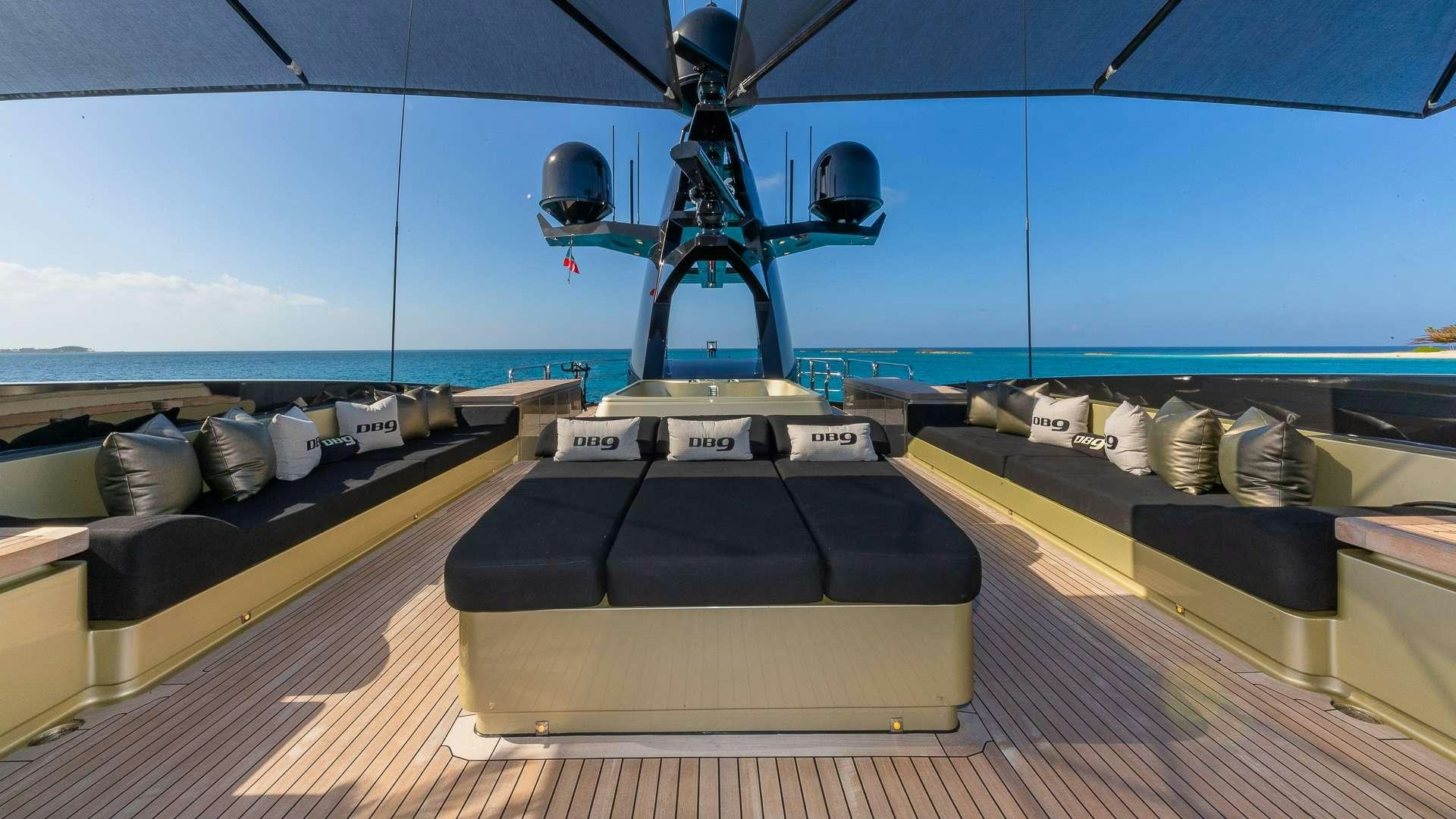 a boat on the water aboard DB9 Yacht for Charter