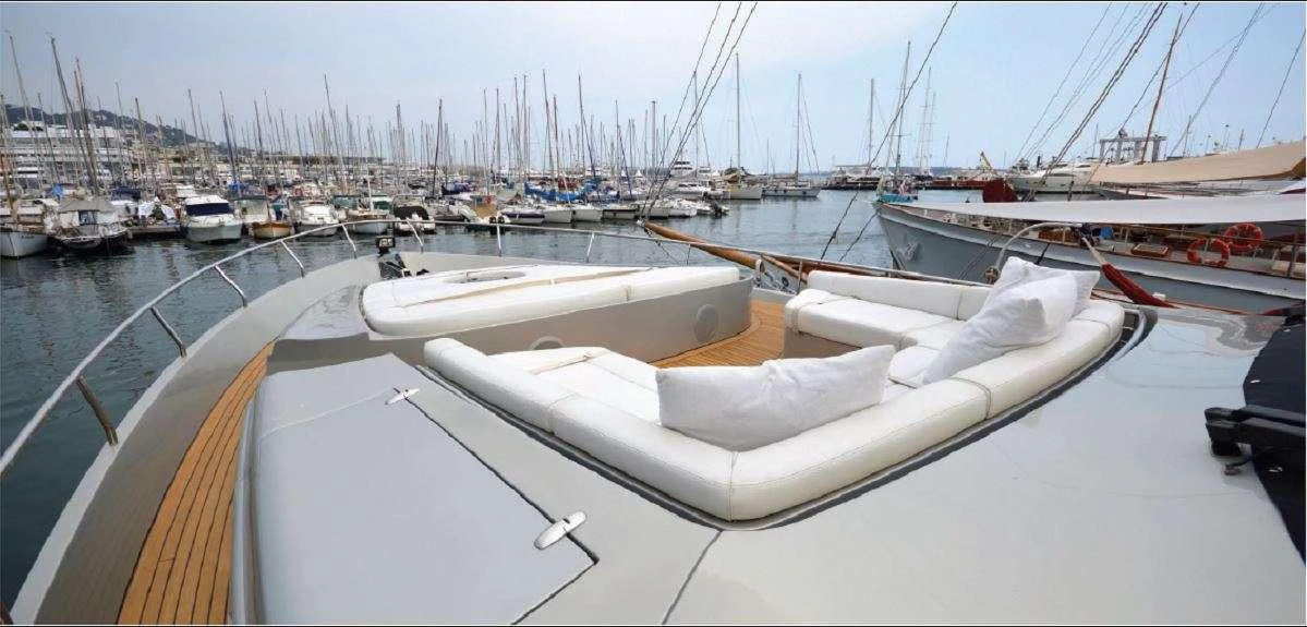 a boat in a harbor aboard FOR EVER Yacht for Charter